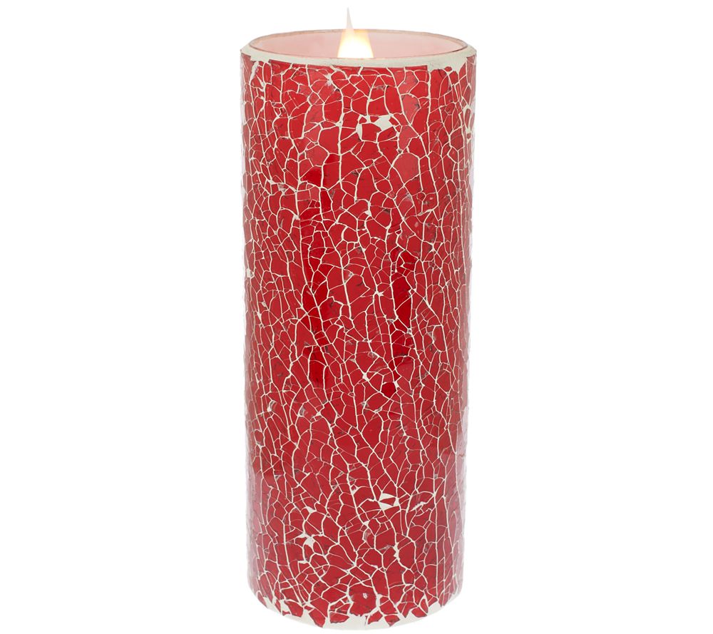 Solare Mosaic 8" Flameless Candle with MultiHue Flame Technology