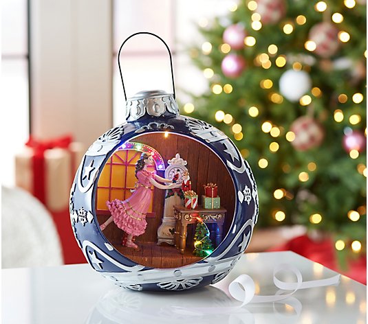 Kringle Express Illuminated Tabletop Ornament with Holiday Scene