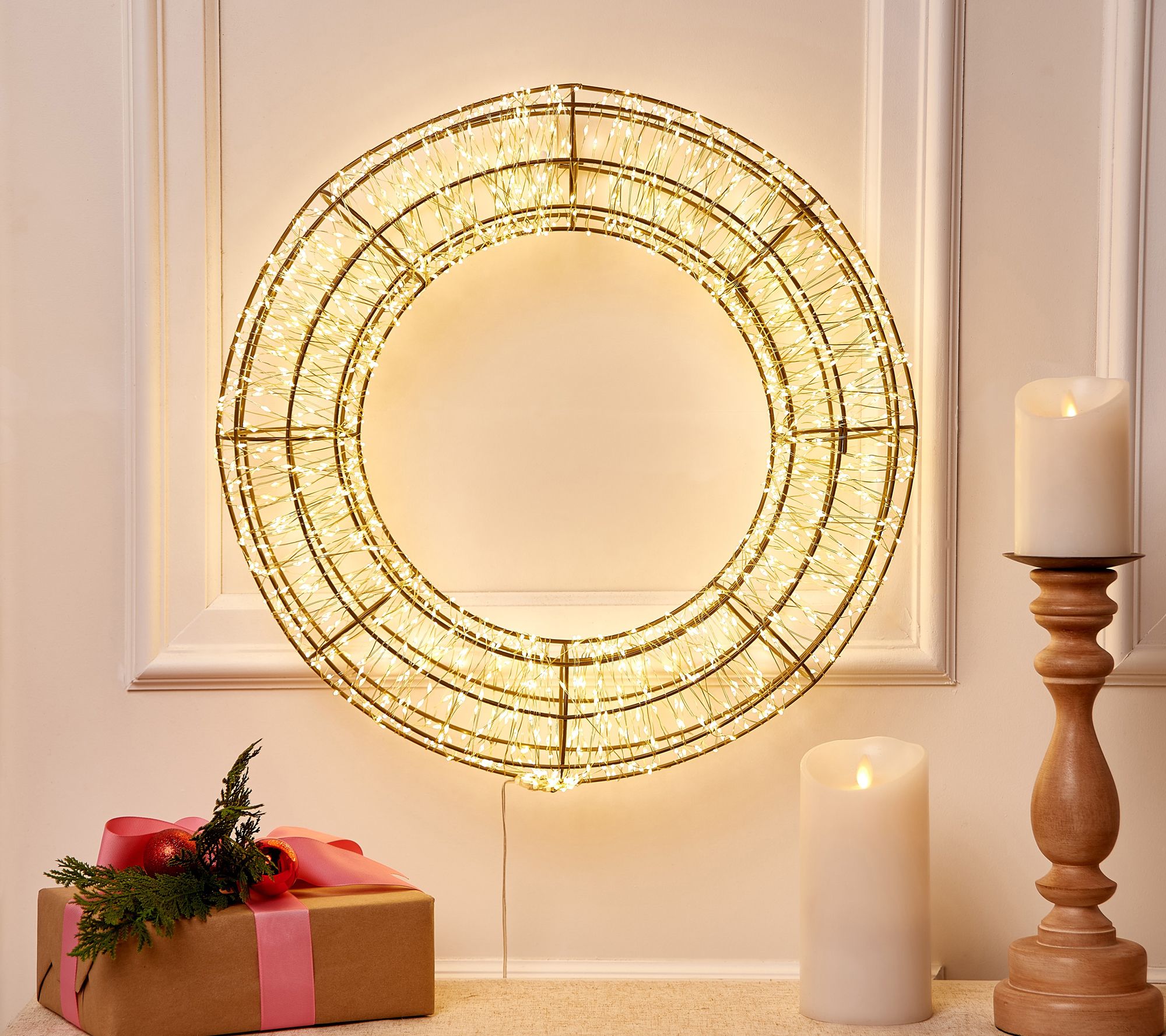 Bethlehem Lights 20" Lit Metal Wreath
