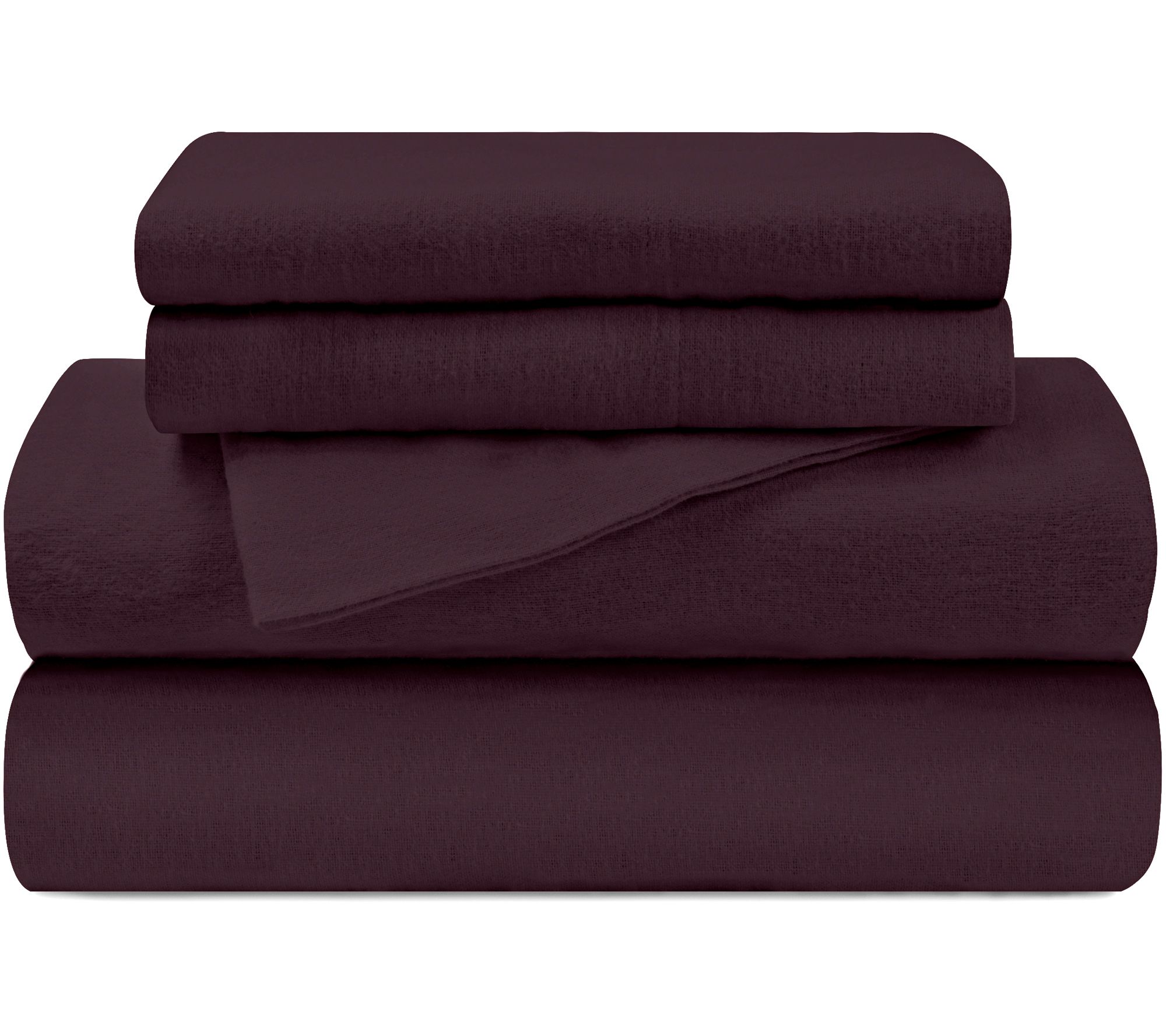 Superior Cotton Solid Flannel Deep Pocket Sheet Set, Queen