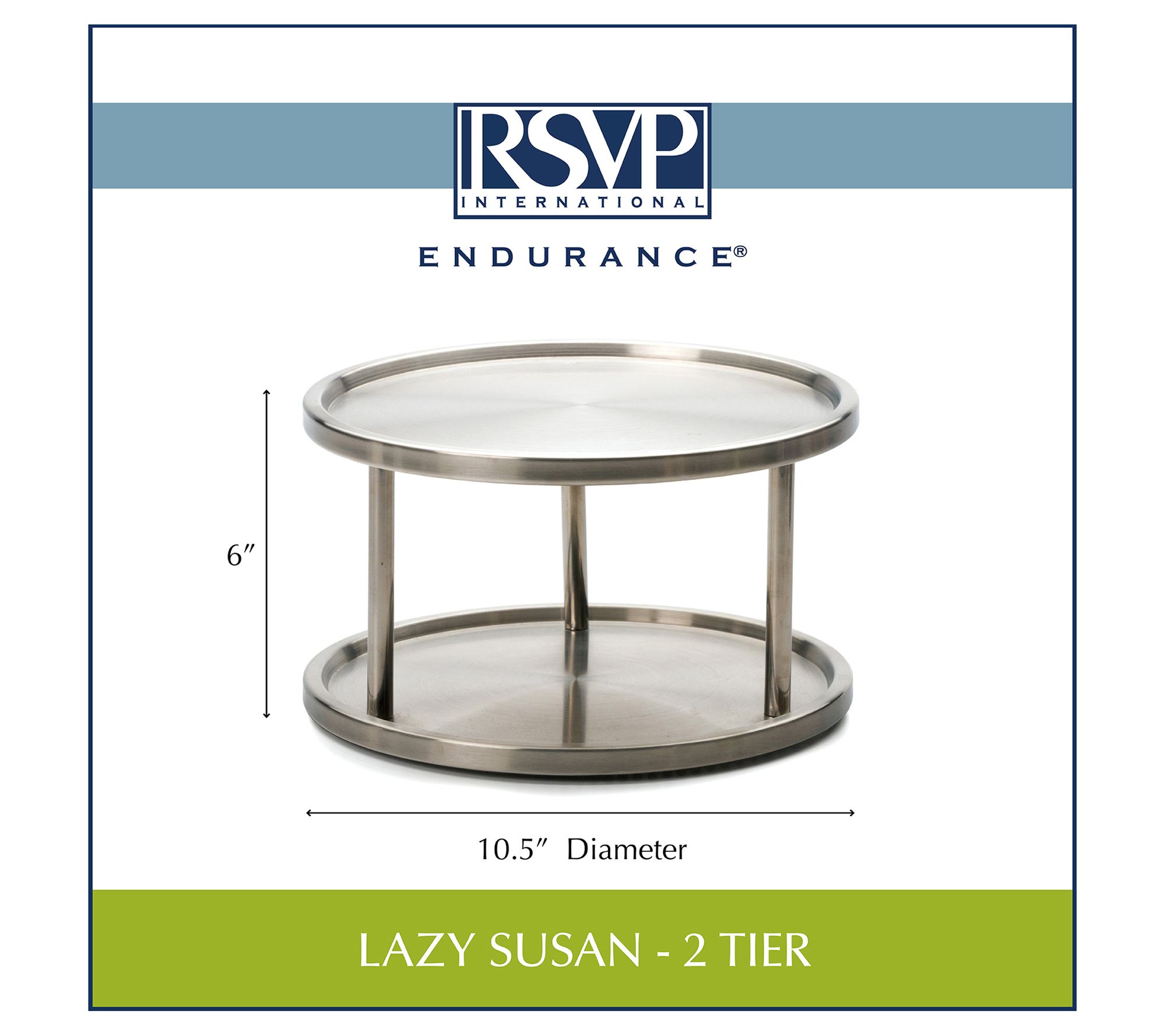 RSVP 2 Tier Lazy Susan QVC Com   H263768.002