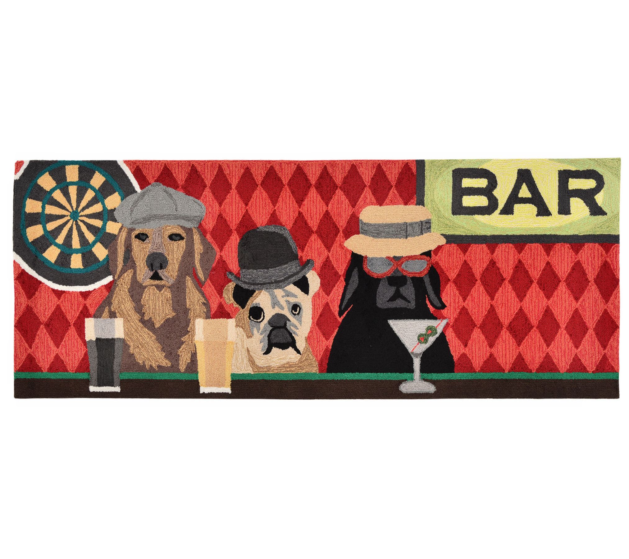 Liora Manne Frontporch Bar Patrol In-Out Rug Port 24" x 60"