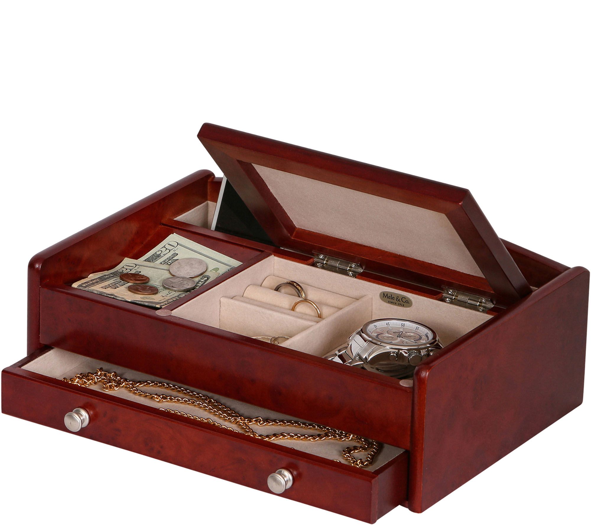 Mele & Co. Davin Men's Wooden Dresser Top Valet