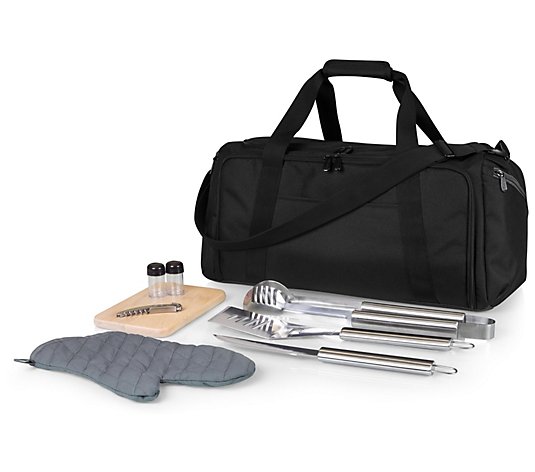 Picnic Time Cooler Tote & BBQ Grill Tool Set