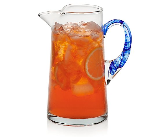 Libbey Cabos Blue-Handled 90-oz Glass Pitcher