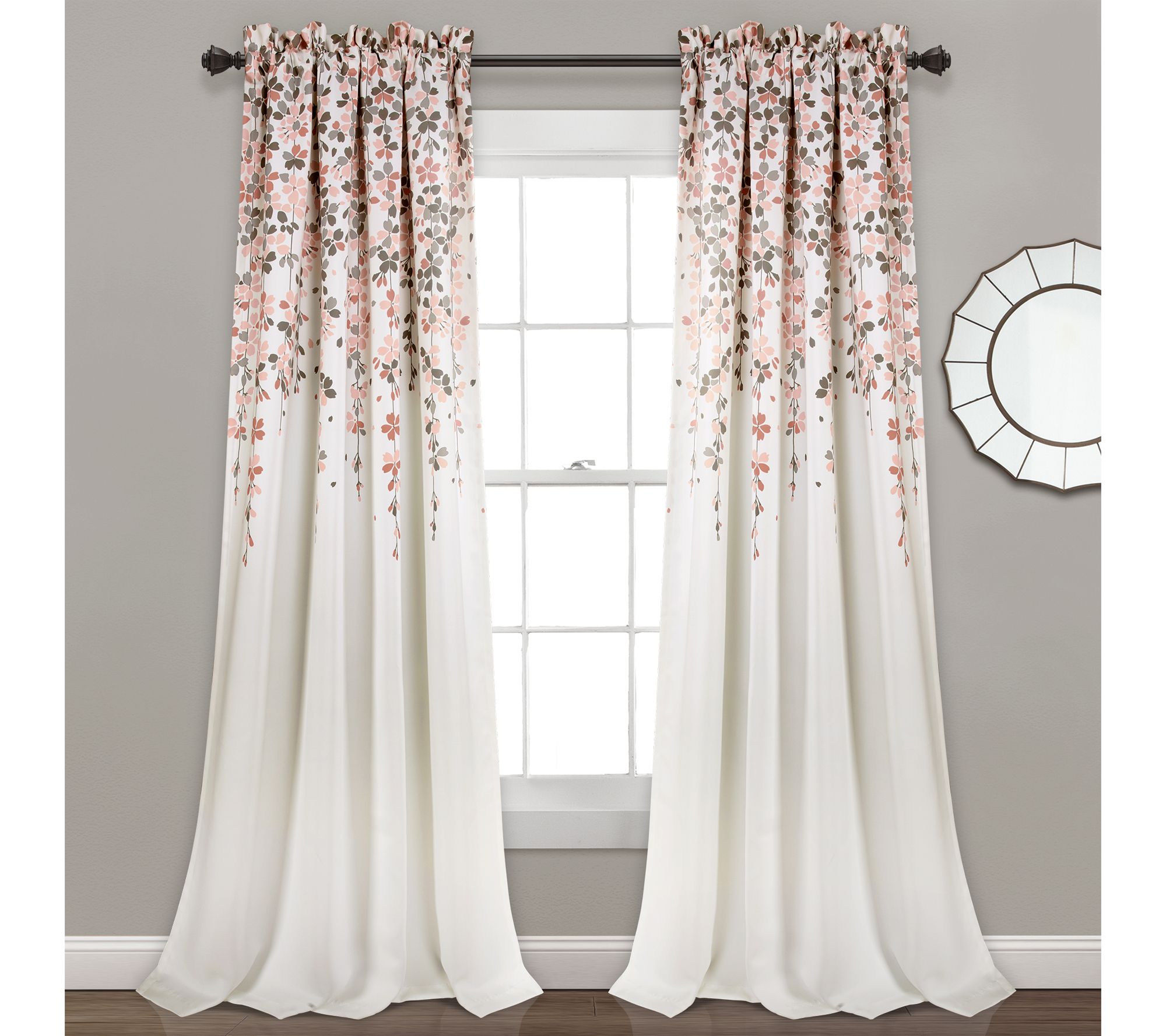 Weeping Flower 52" x 84" Room-Darkening Panelsby Lush Decor