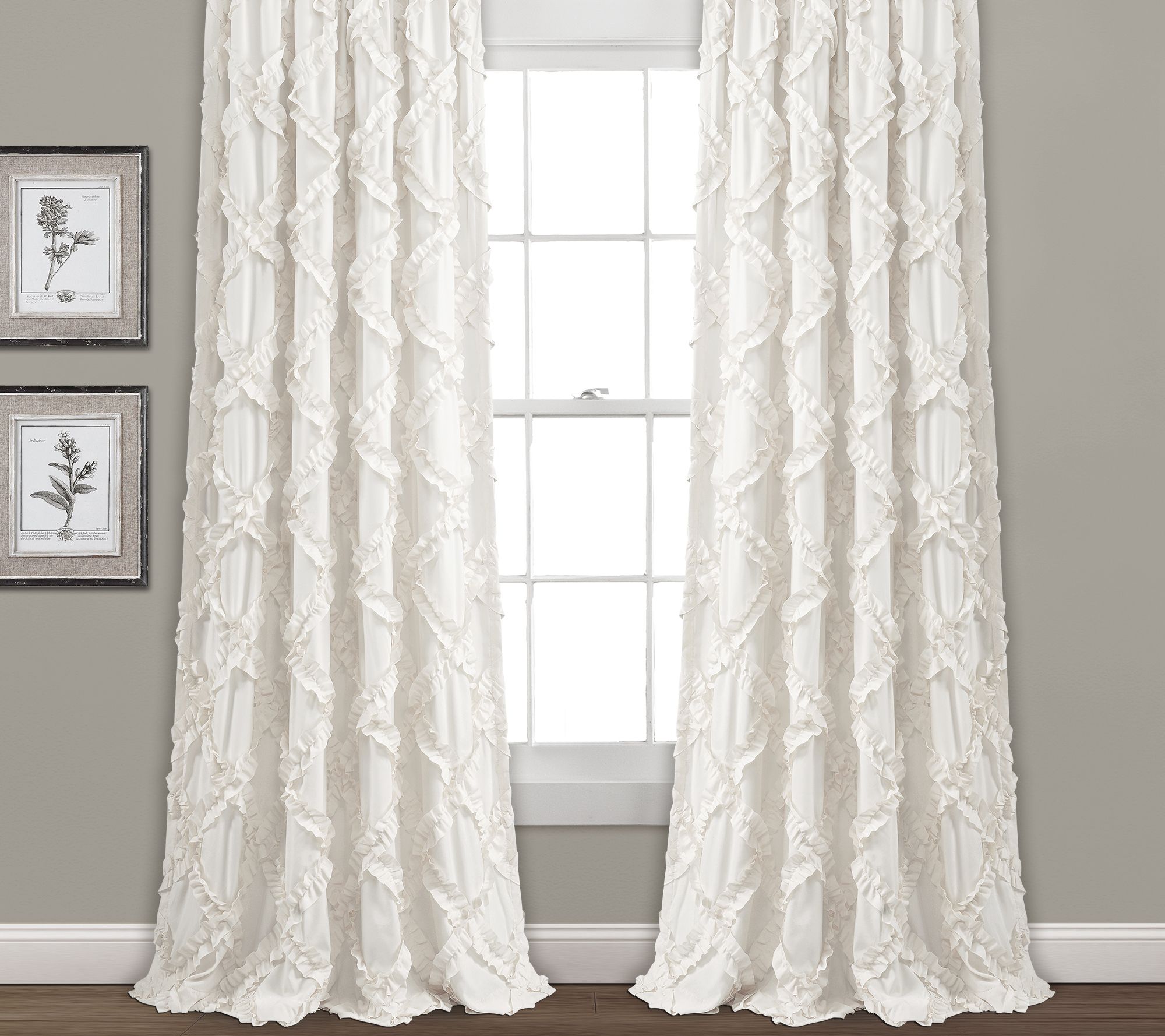 Lush Decor Ruffle Diamond 54" x 95" (2) Windowanels