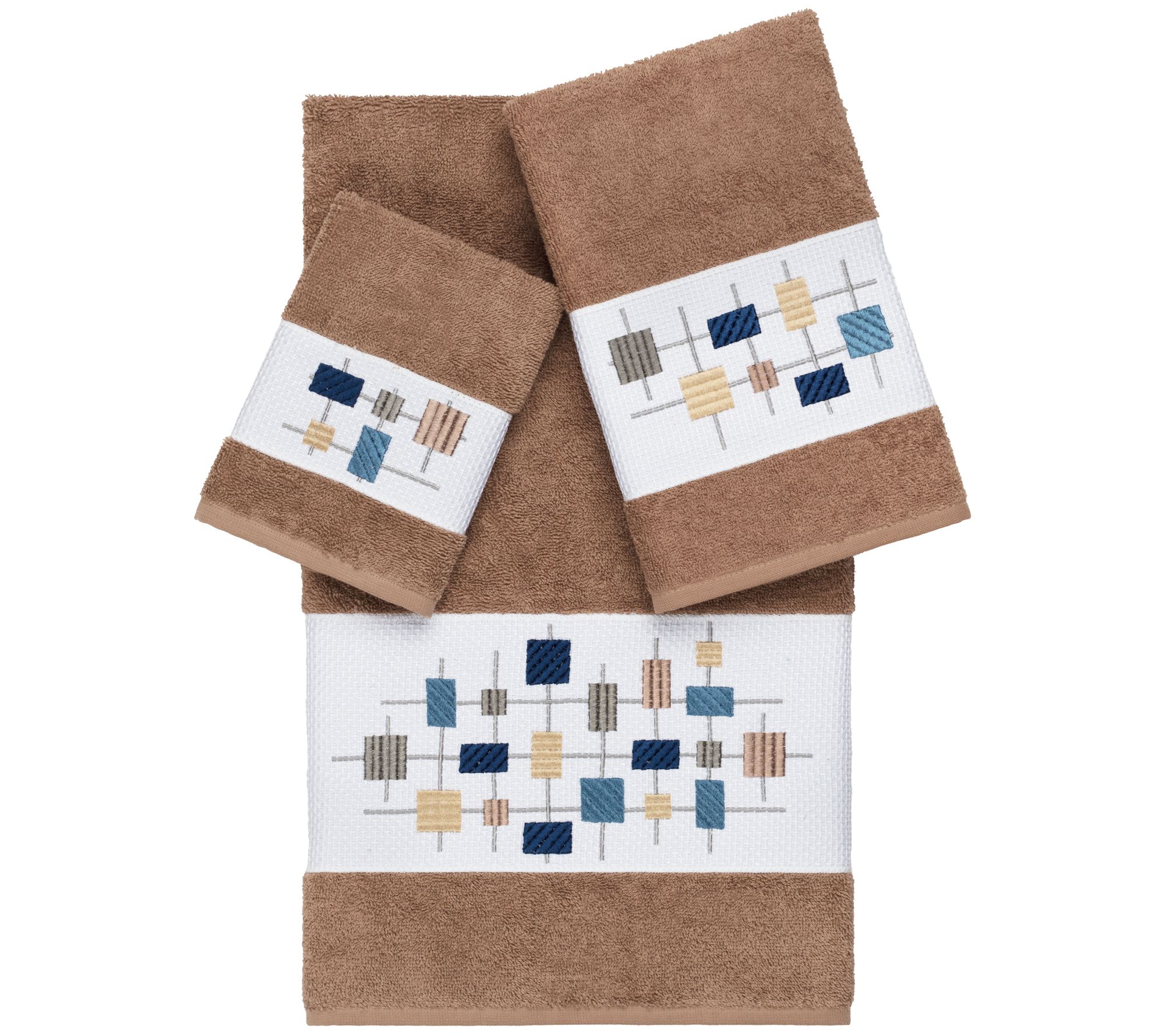 Linum Home Textiles Khloe 3PC Embellished TowelSet