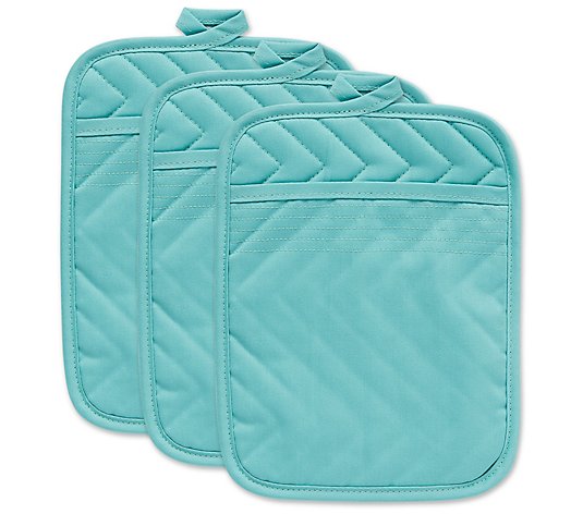 Design Imports Set of 3 Quilted Potholders
