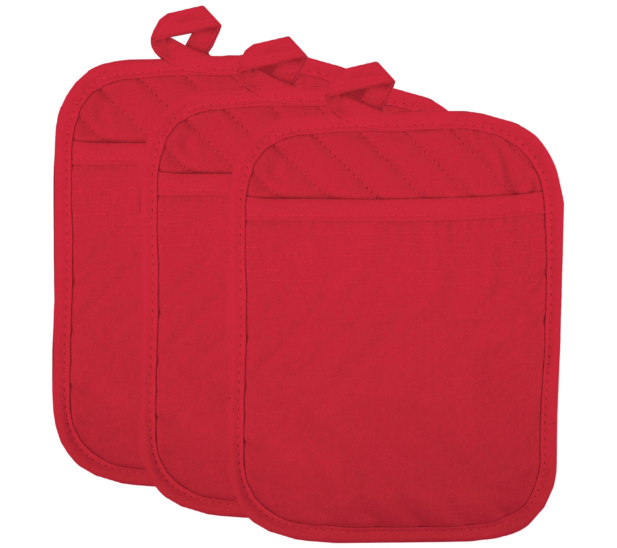 Design Imports Set of 3 Quilted Potholders