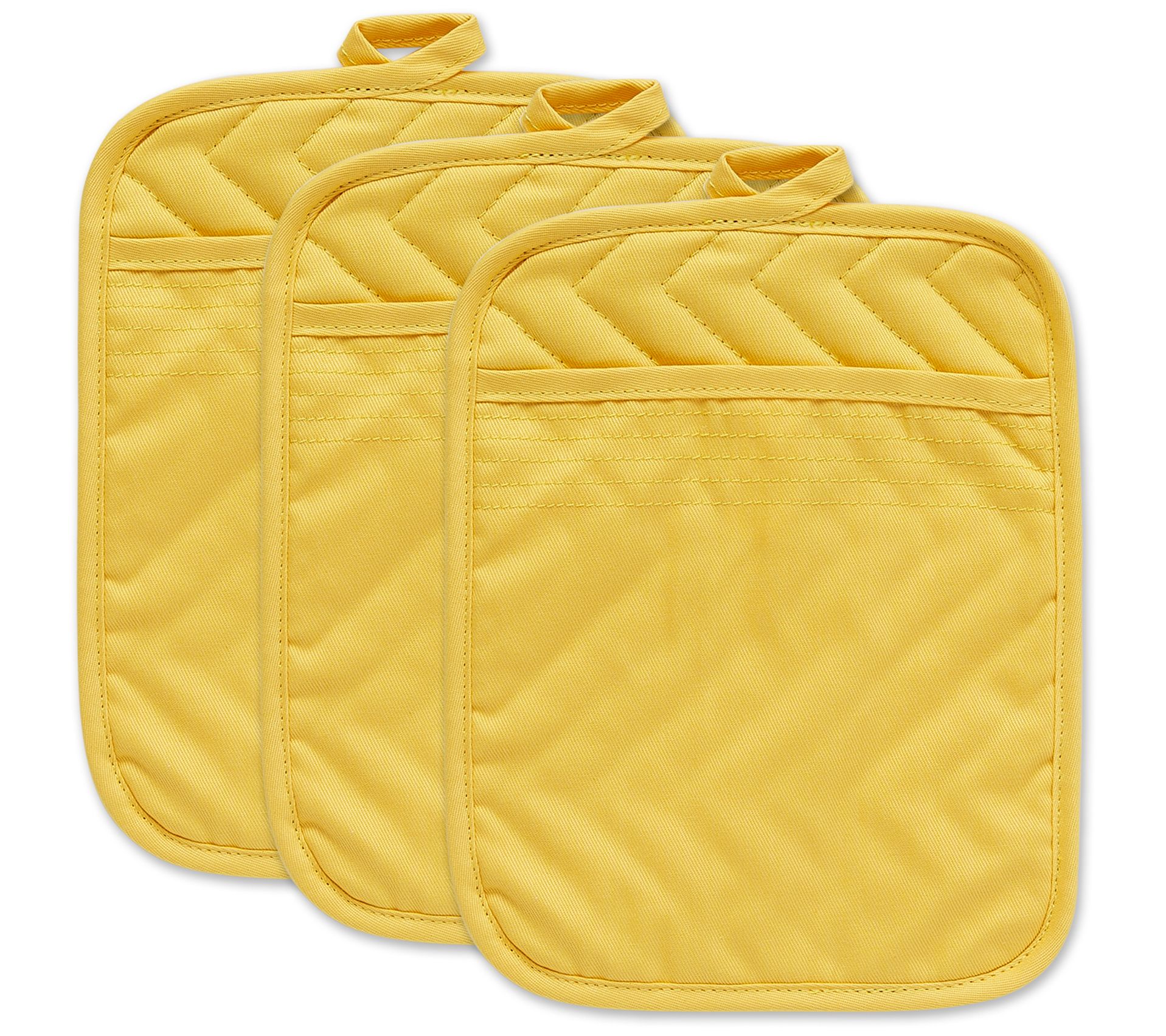 Design Imports Set of 3 Quilted Potholders
