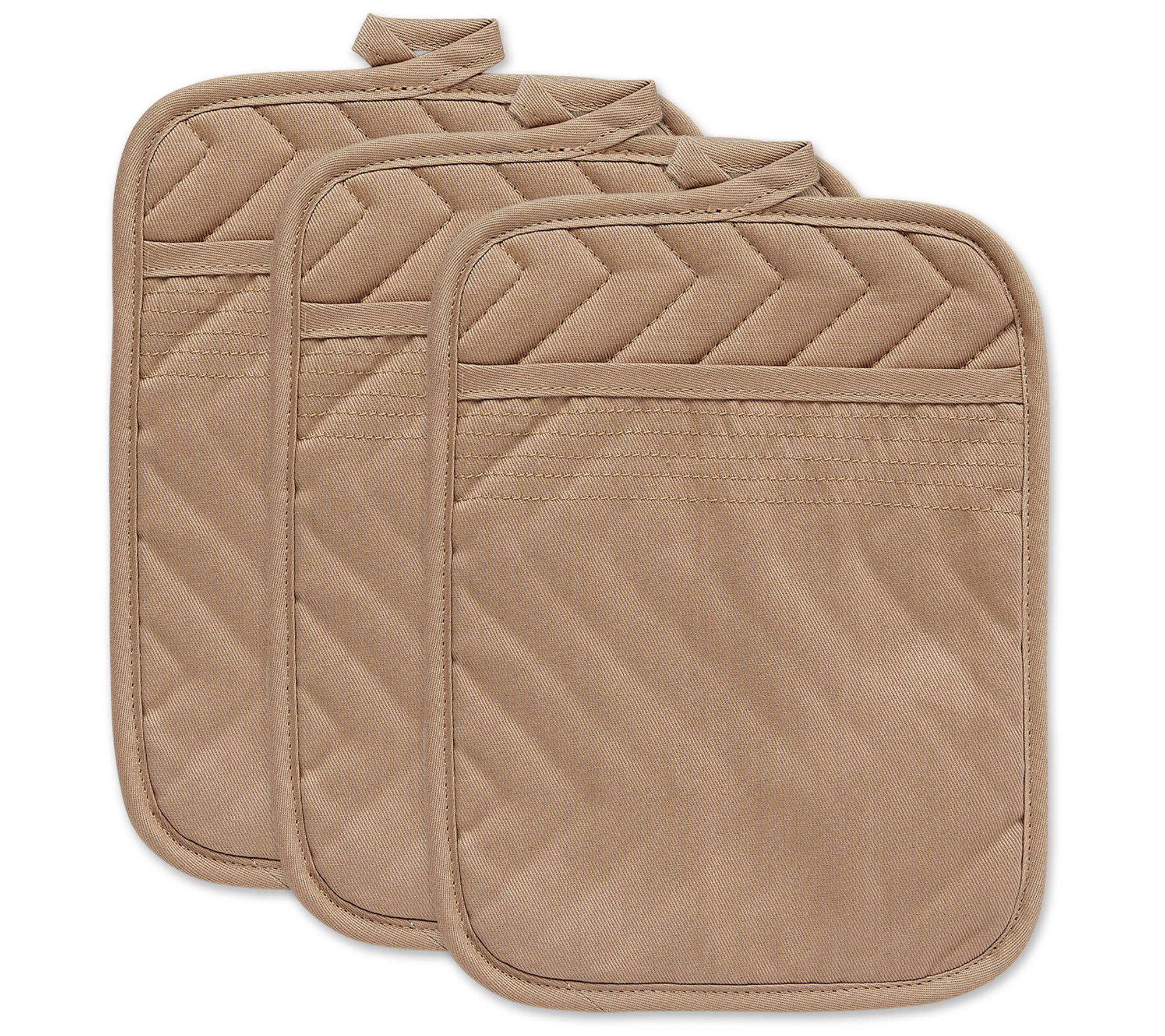 Design Imports Set of 3 Quilted Potholders