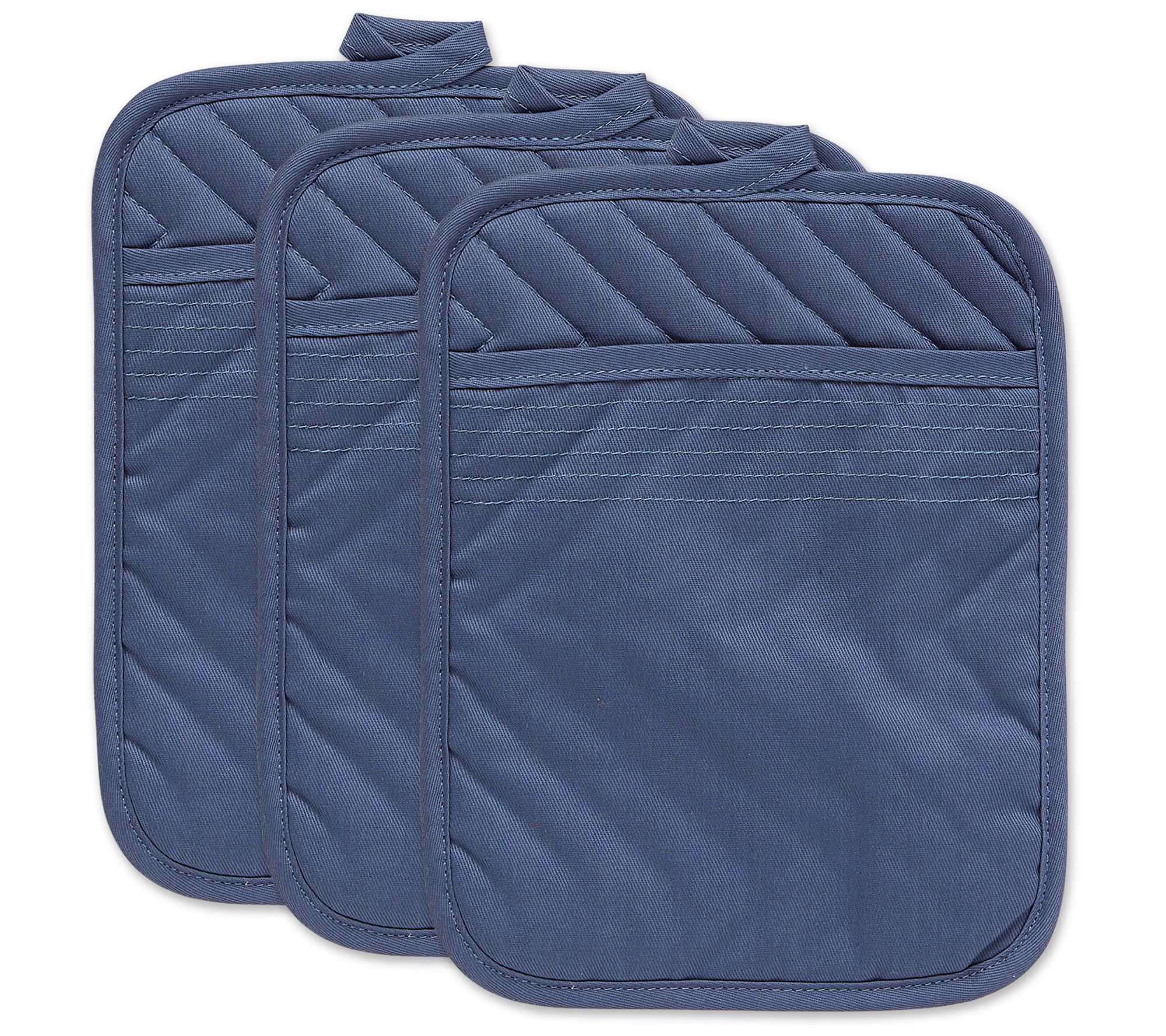 Design Imports Set of 3 Quilted Potholders