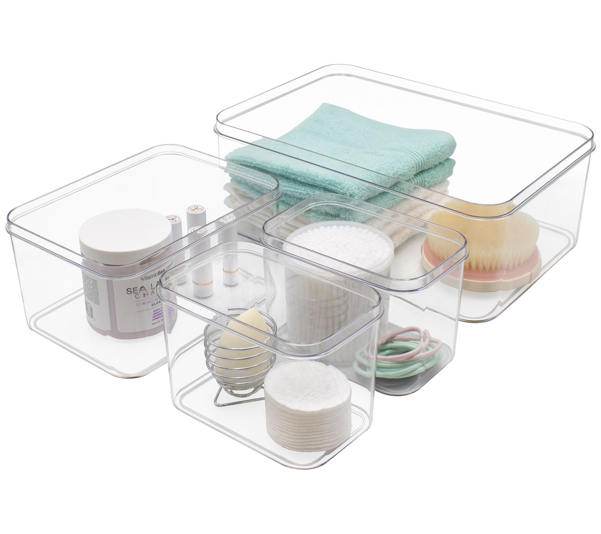 Valentine'S Day 4 Pack Refrigerator Organizer Bins - Stackable