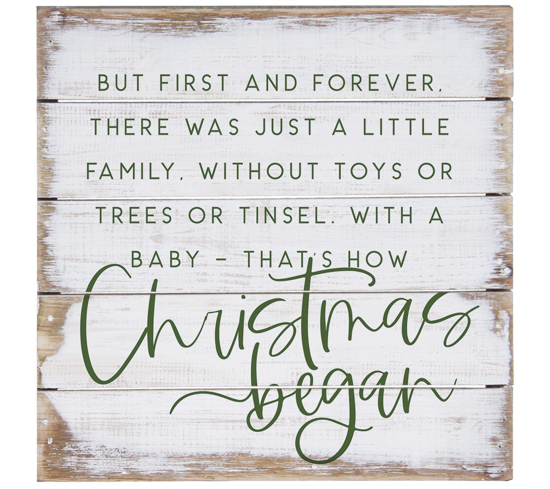 Sincere Surroundings 8" Christmas Began Pallet Petite