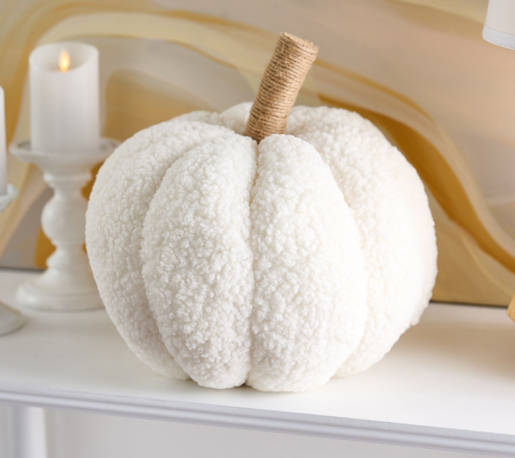14" Cozy Fabric Plush Pumpkin Pillow by Valerie