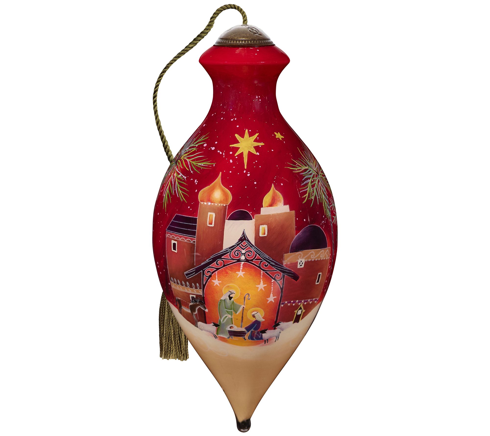 Ne'Qwa 6.5" Holy Family Under Red Sky Ornament
