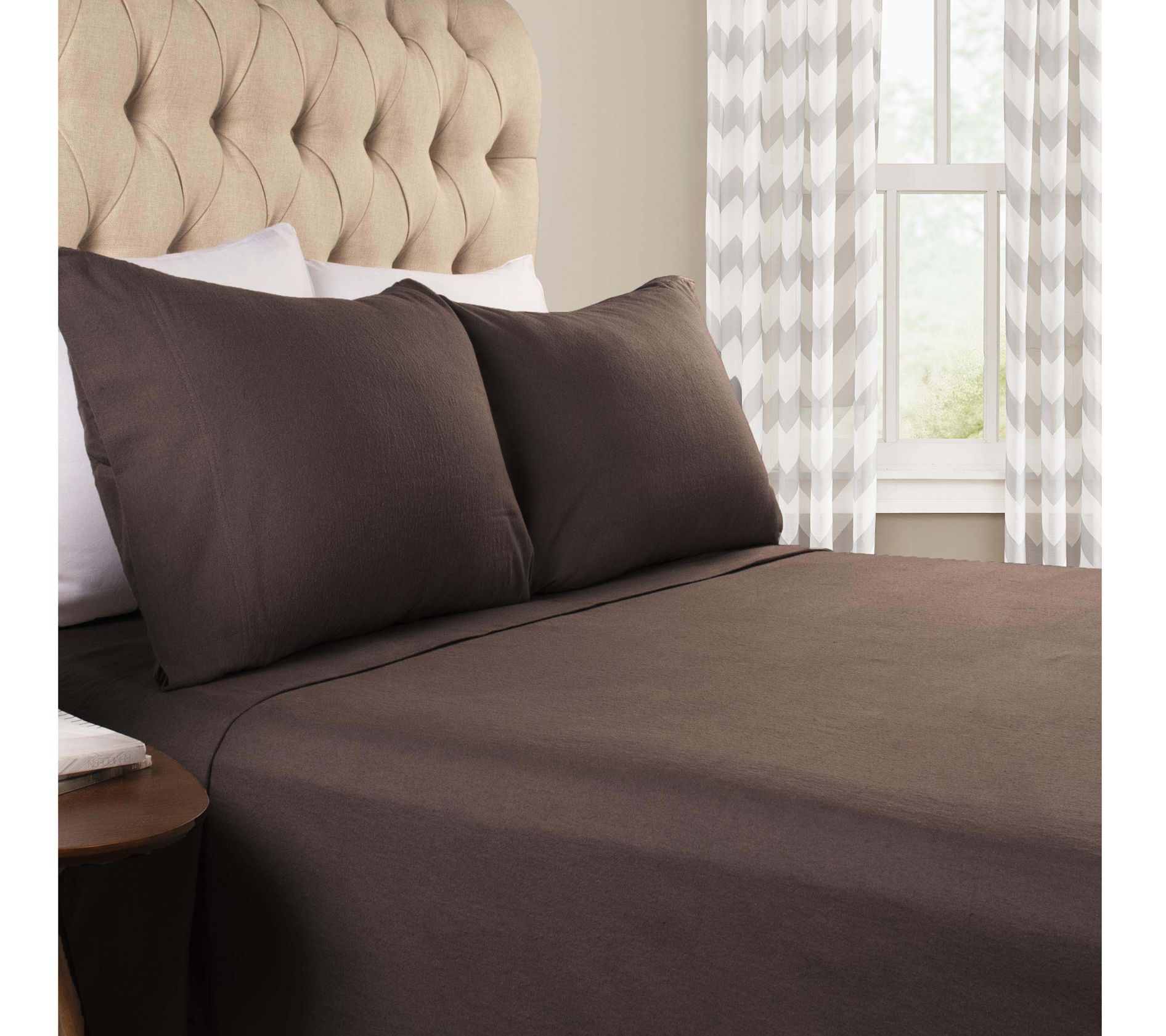 Superior Modern Flannel Cotton Duvet Cover Set, King/Cal. King