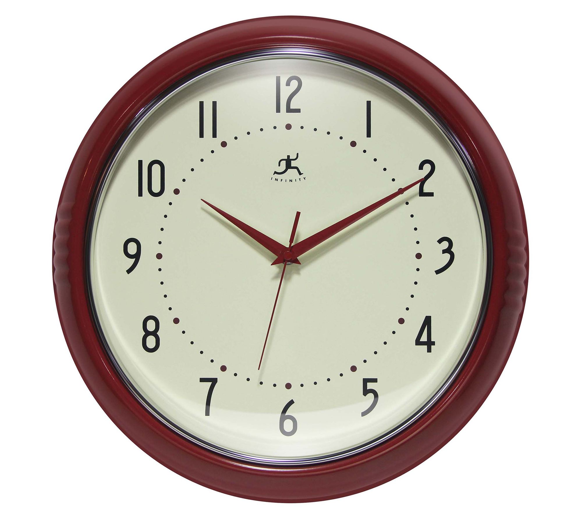 Infinity Instru ments Retro Rou nd Wall Clock, 15 Inch