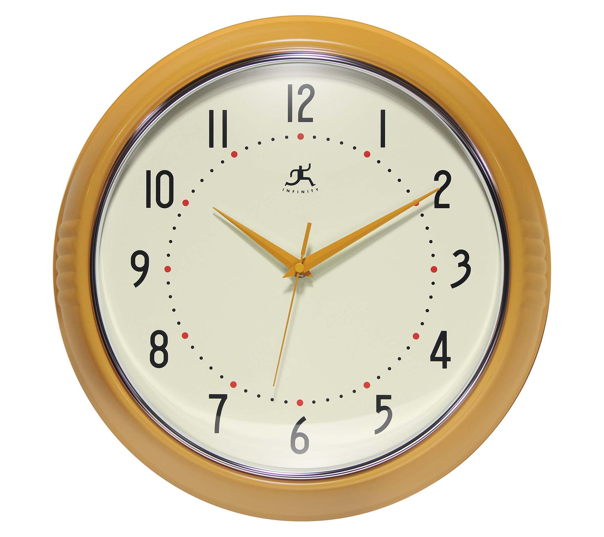 Infinity Instru ments Retro Rou nd Wall Clock, 15 Inch