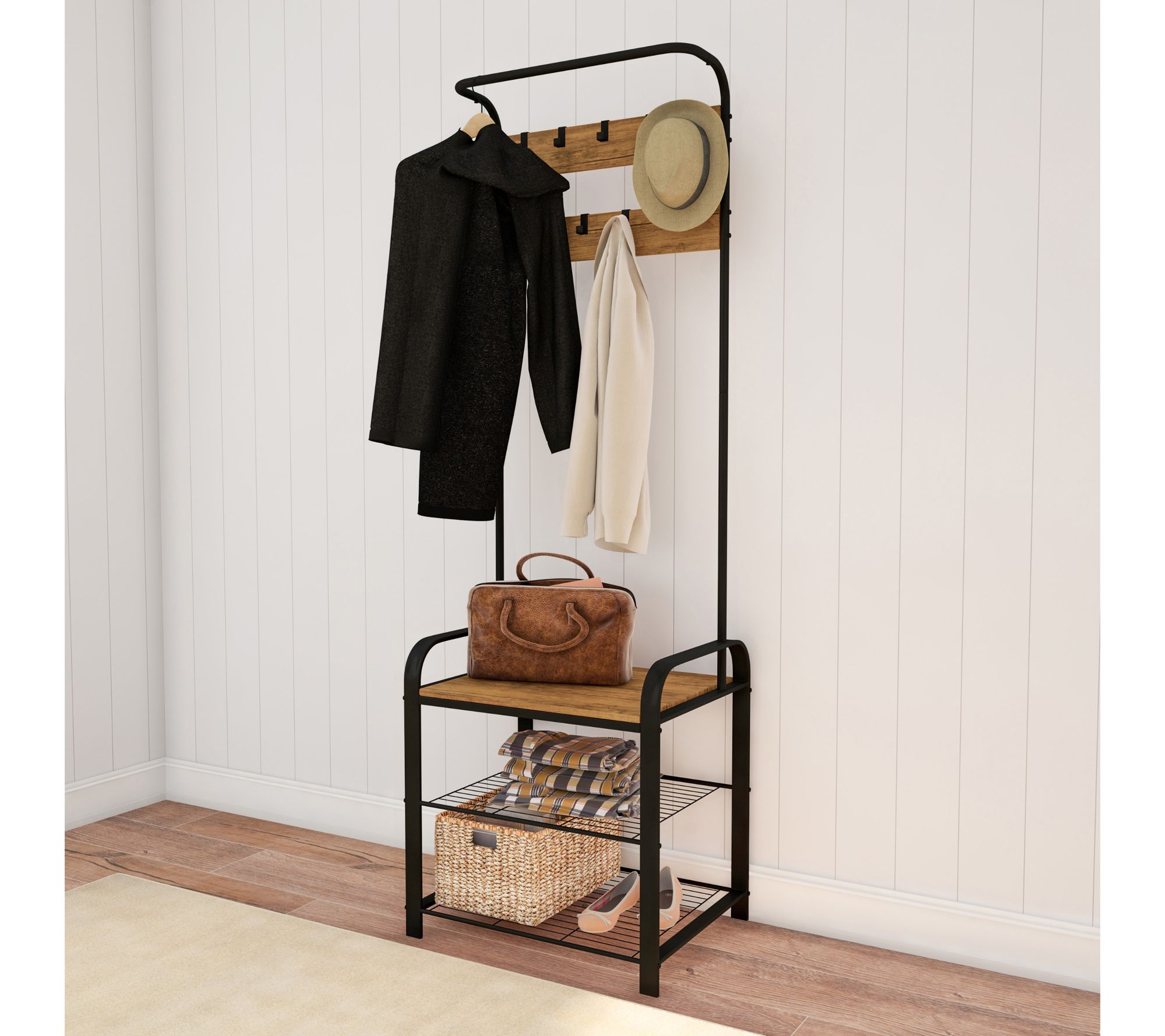 Metal hall tree online coat rack