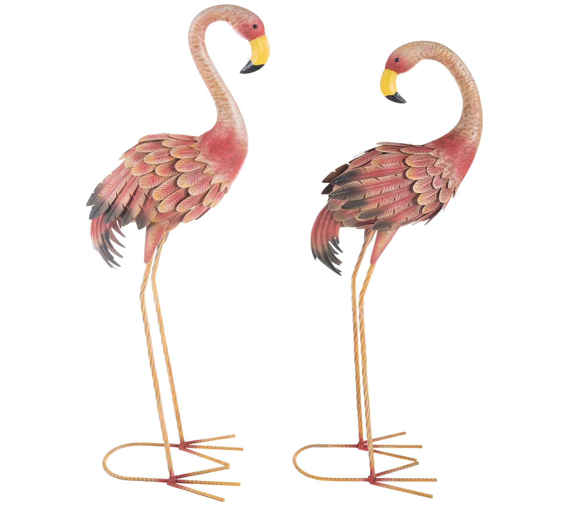 Pure Garden Set of 2 Flamingo Garden Statues Lawn Ornaments - QVC.com