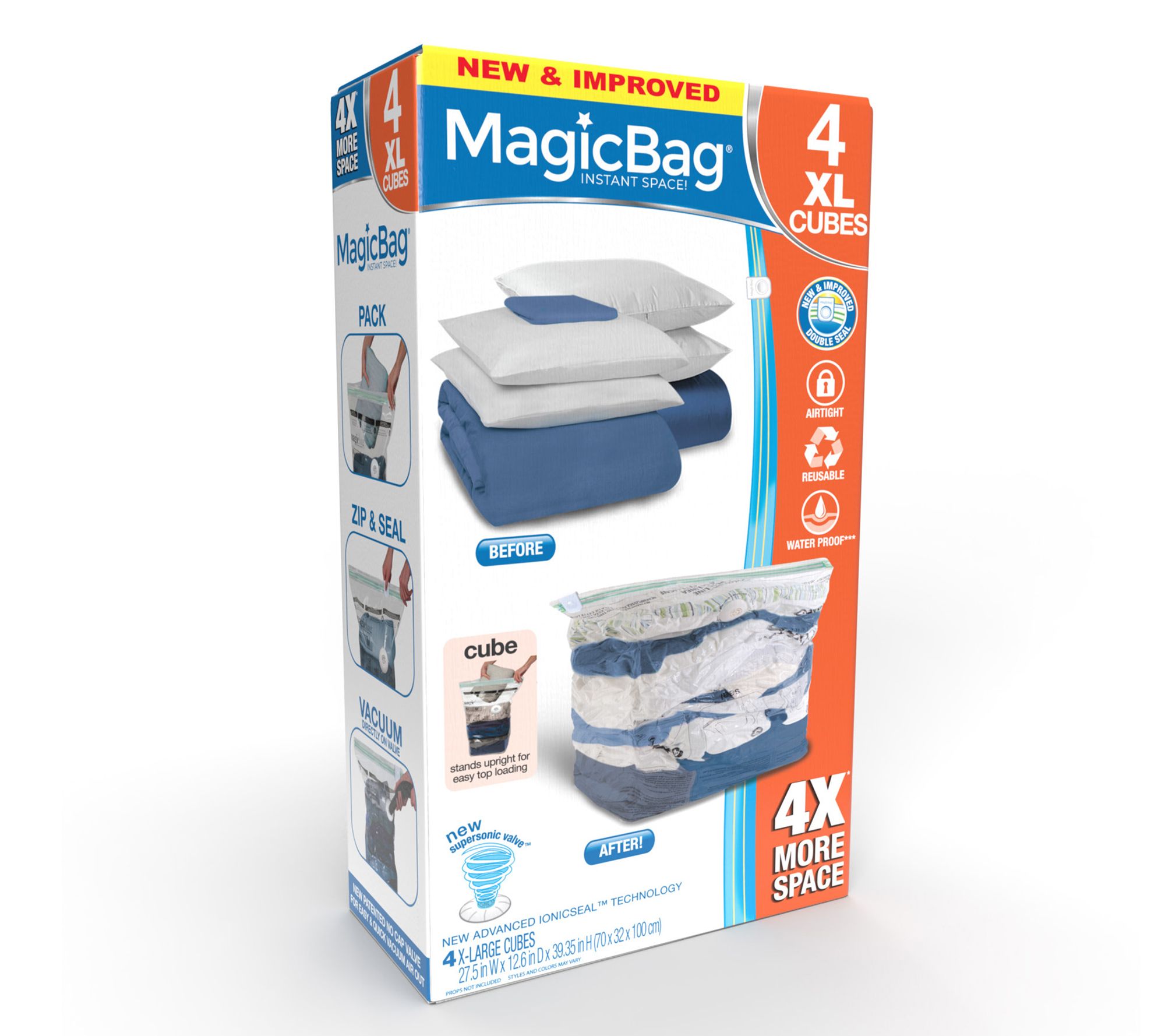 MagicBag Instant Space Saver Storage Bag Flat and Travel - Smart Design®  MagicBag