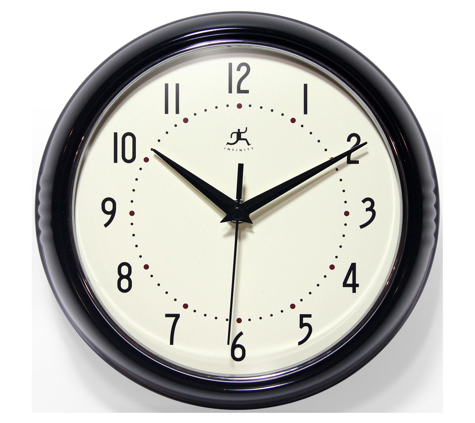 Infinity Instruments Retro 9.5" Aluminum Wall Cock