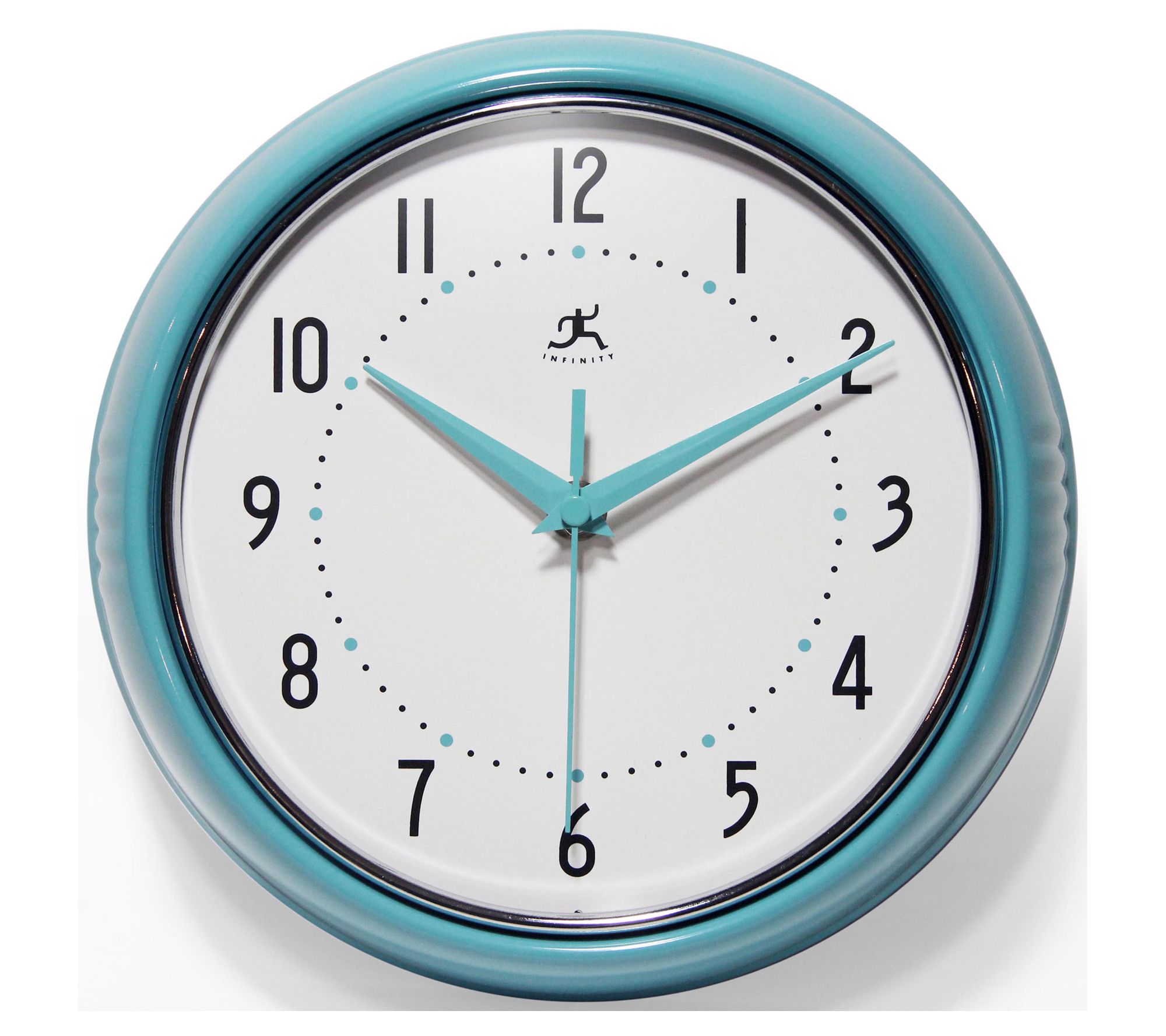 Infinity Instru ments Retro 9.5 " Aluminum Wall Clock