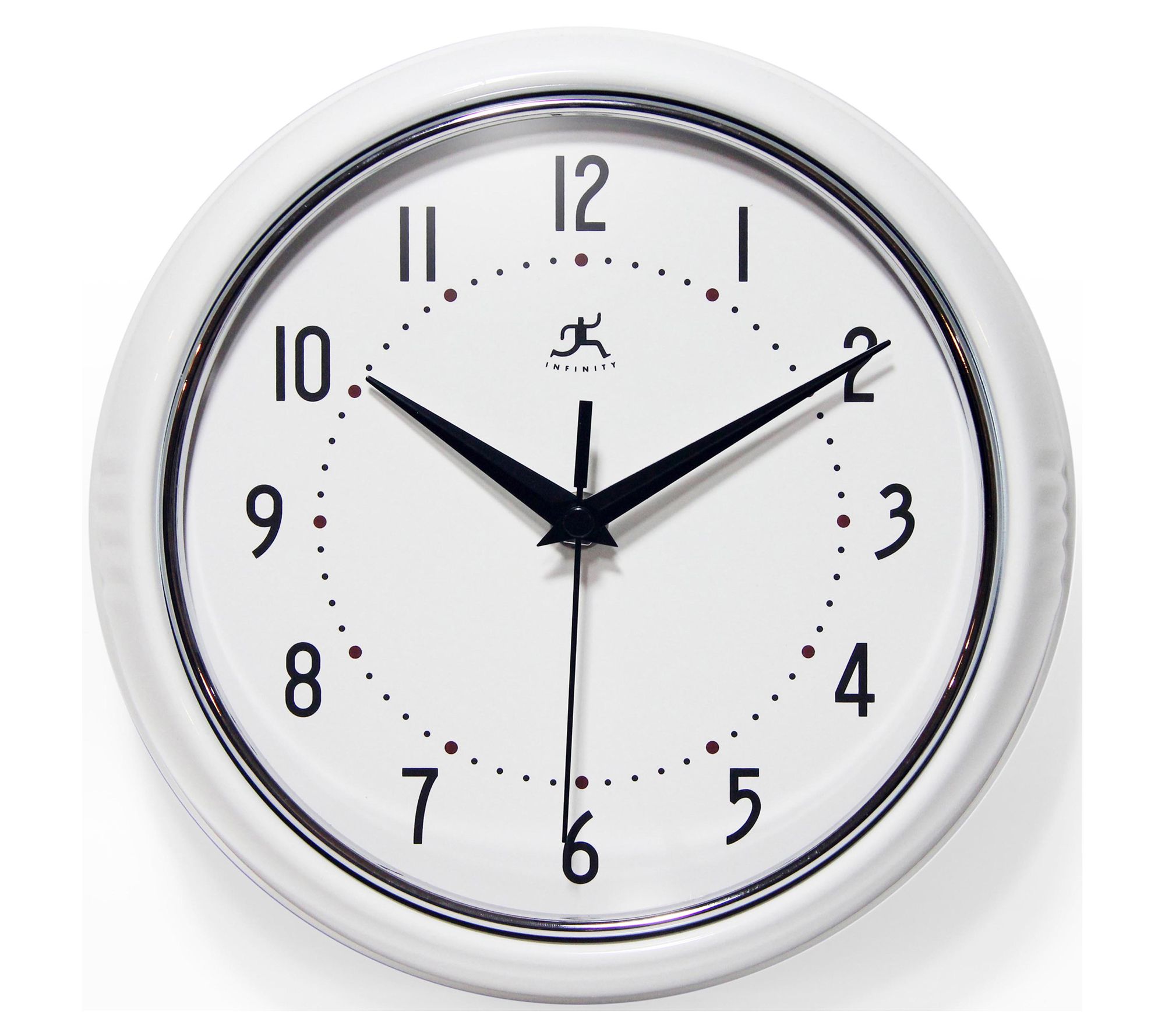 Infinity Instruments Retro 9.5" Aluminum Wall Cock