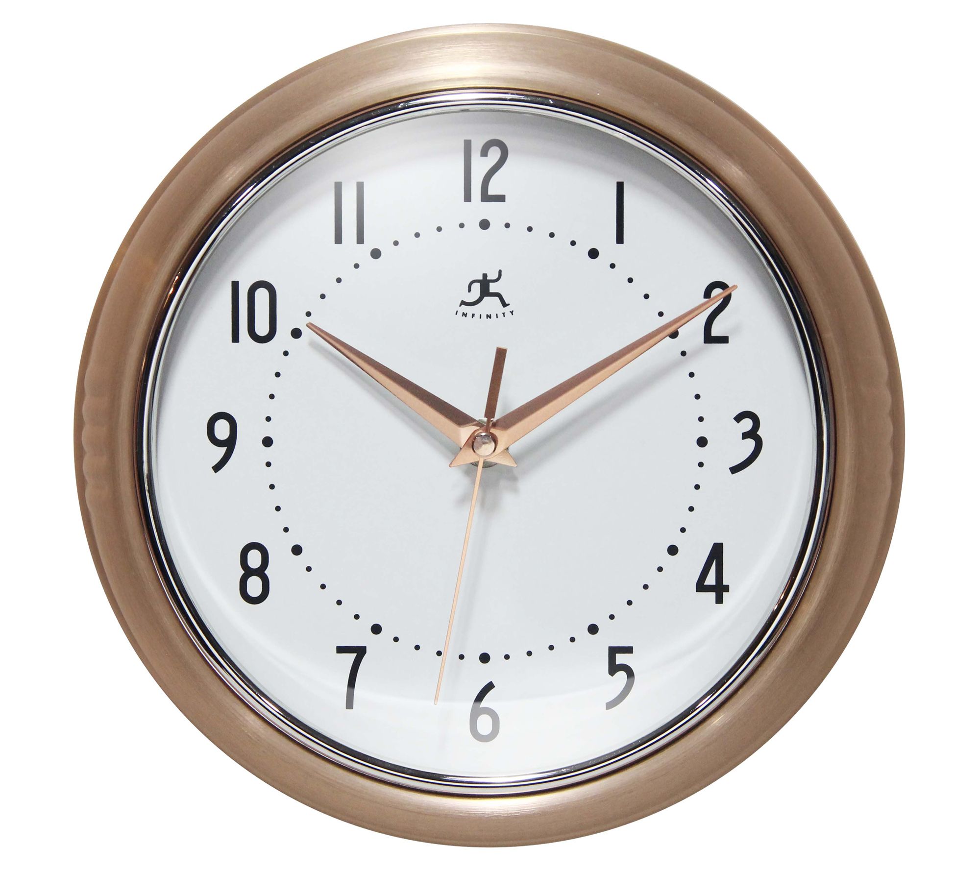 Infinity Instruments Retro 9.5" Aluminum Wall Cock