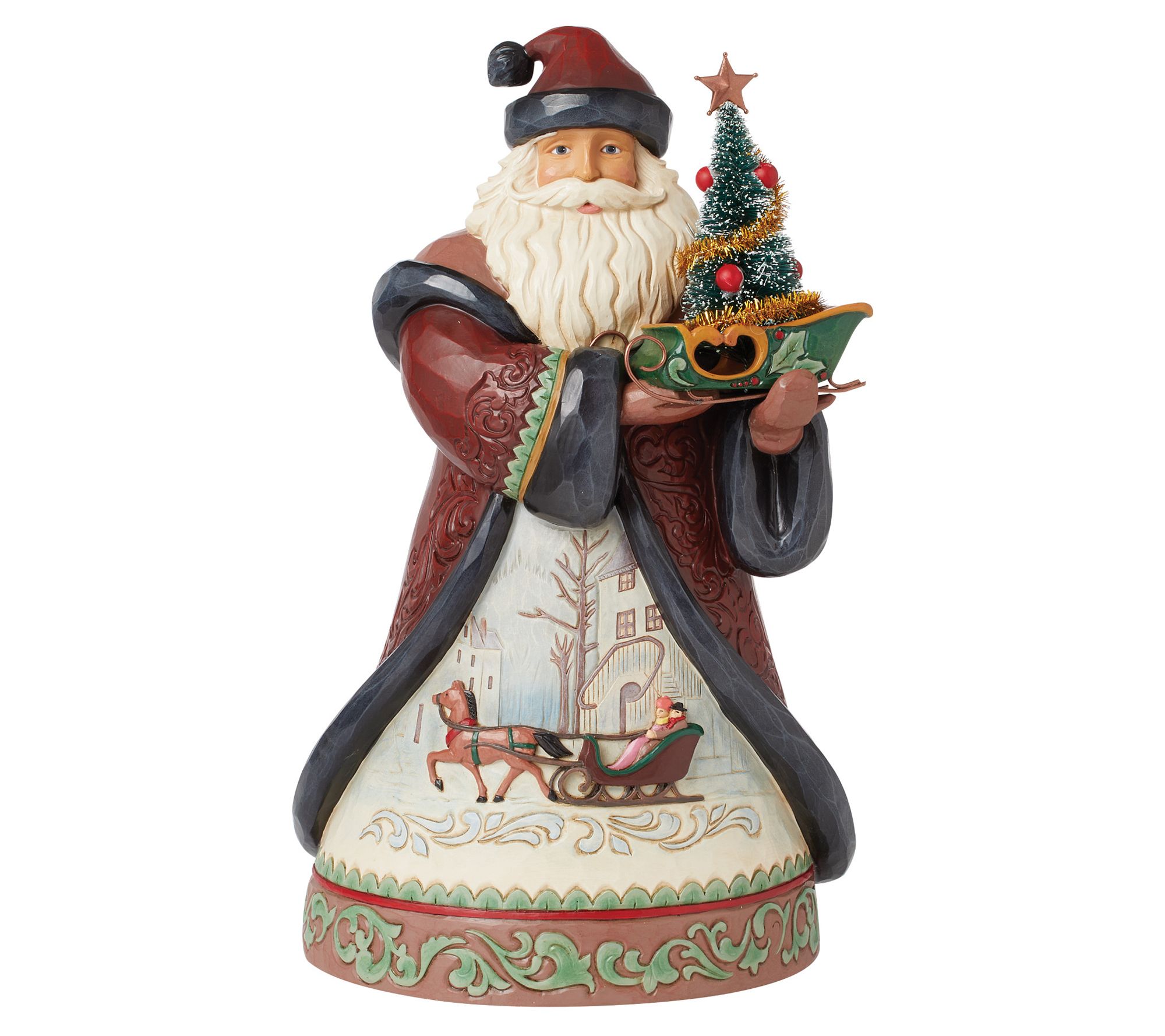 Jim Shore Holiday Manor Santa Sled Fig