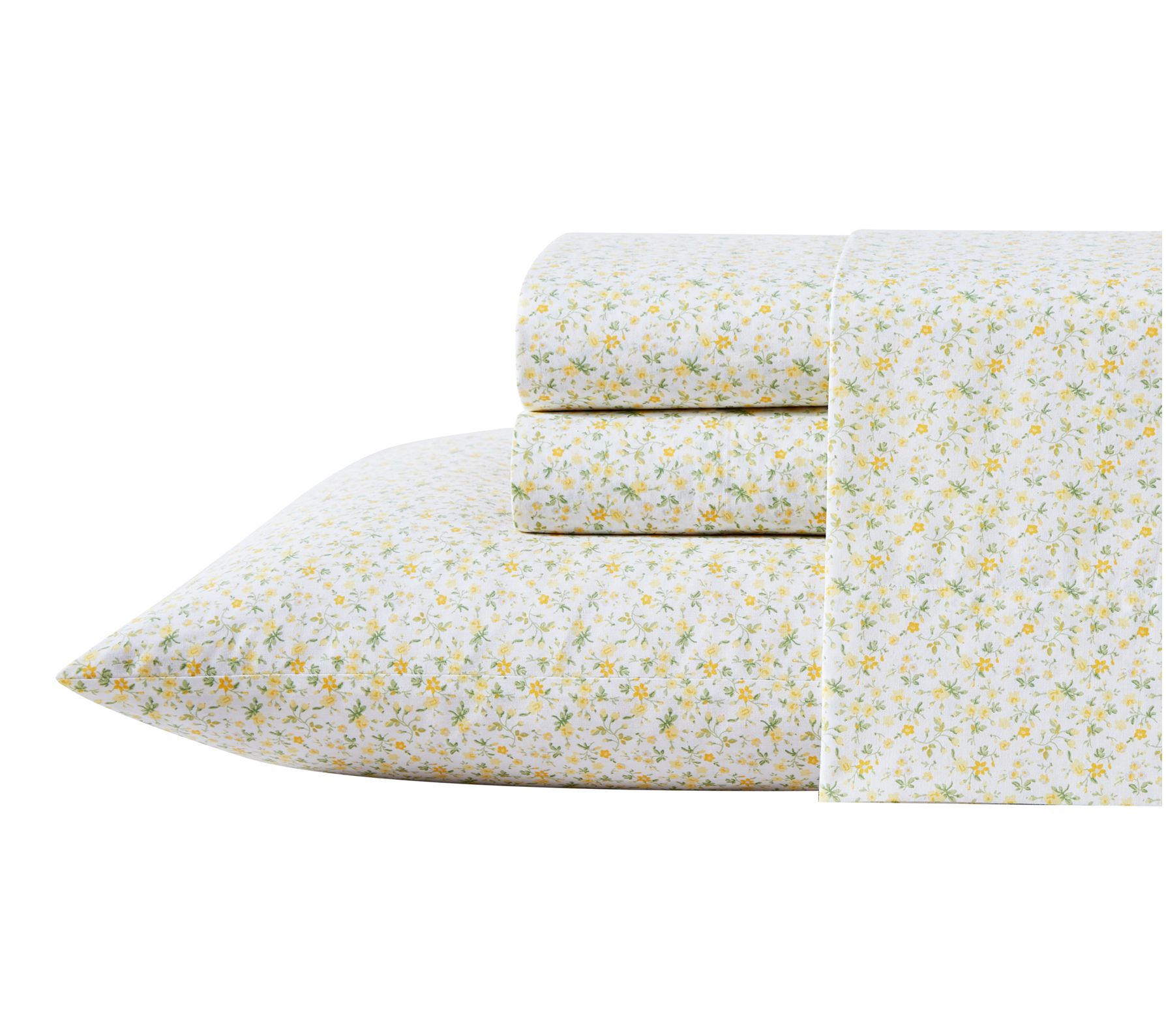 Laura Ashley Evie Yellow Cotton Full Sheet Set