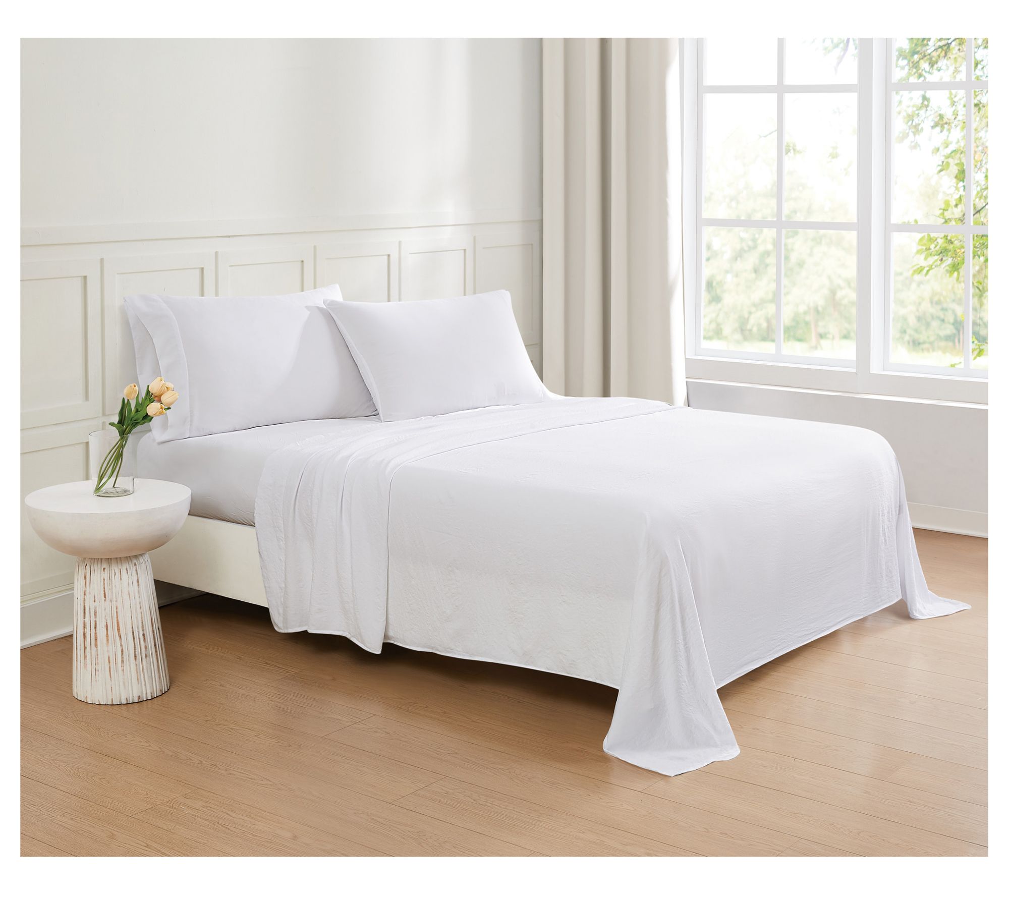 Truly Soft Garment Wash Solid King 4-Piece Sheet Set