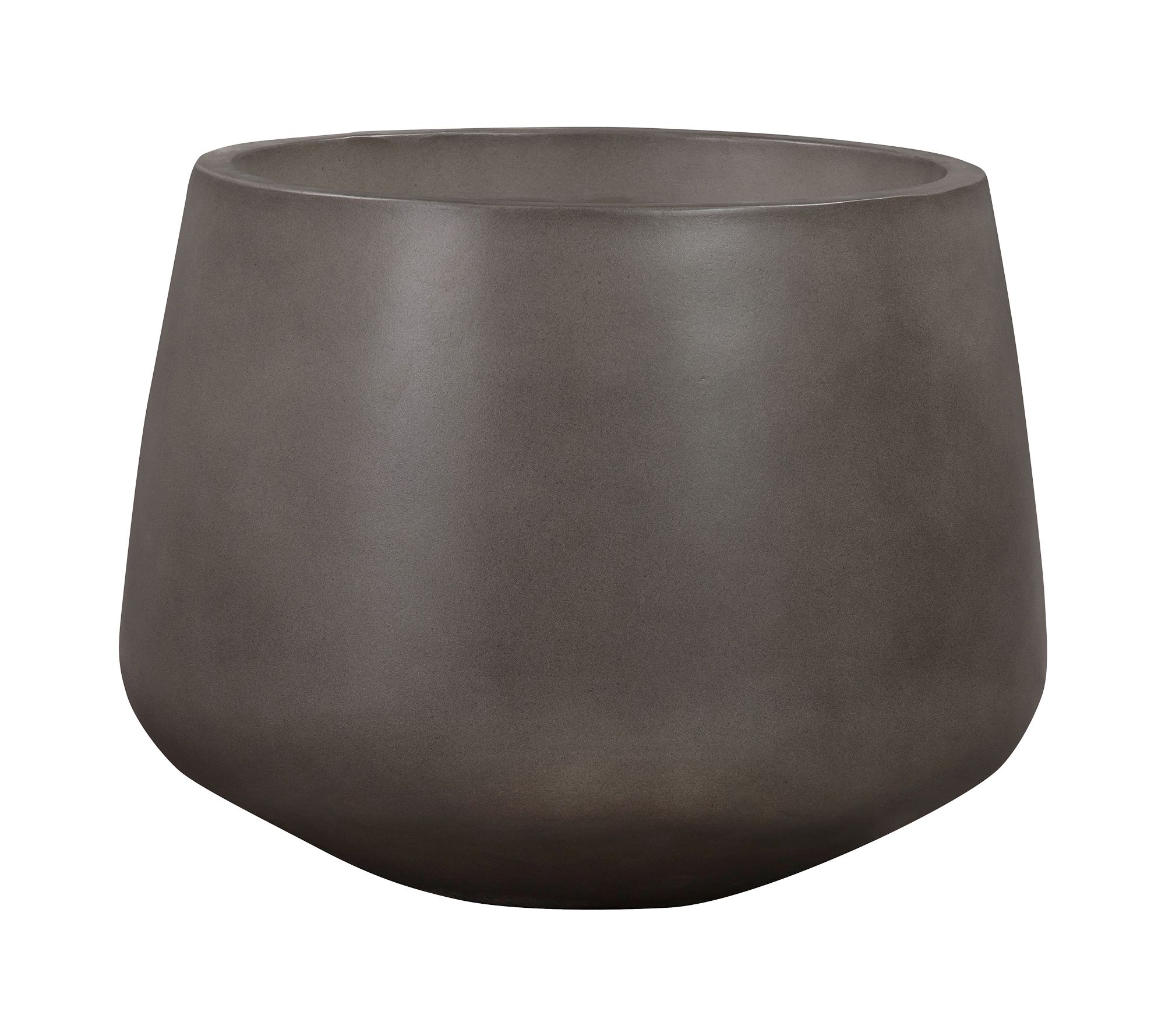 Armen Living Amethyst Large Round Lightweight Concrete Planter