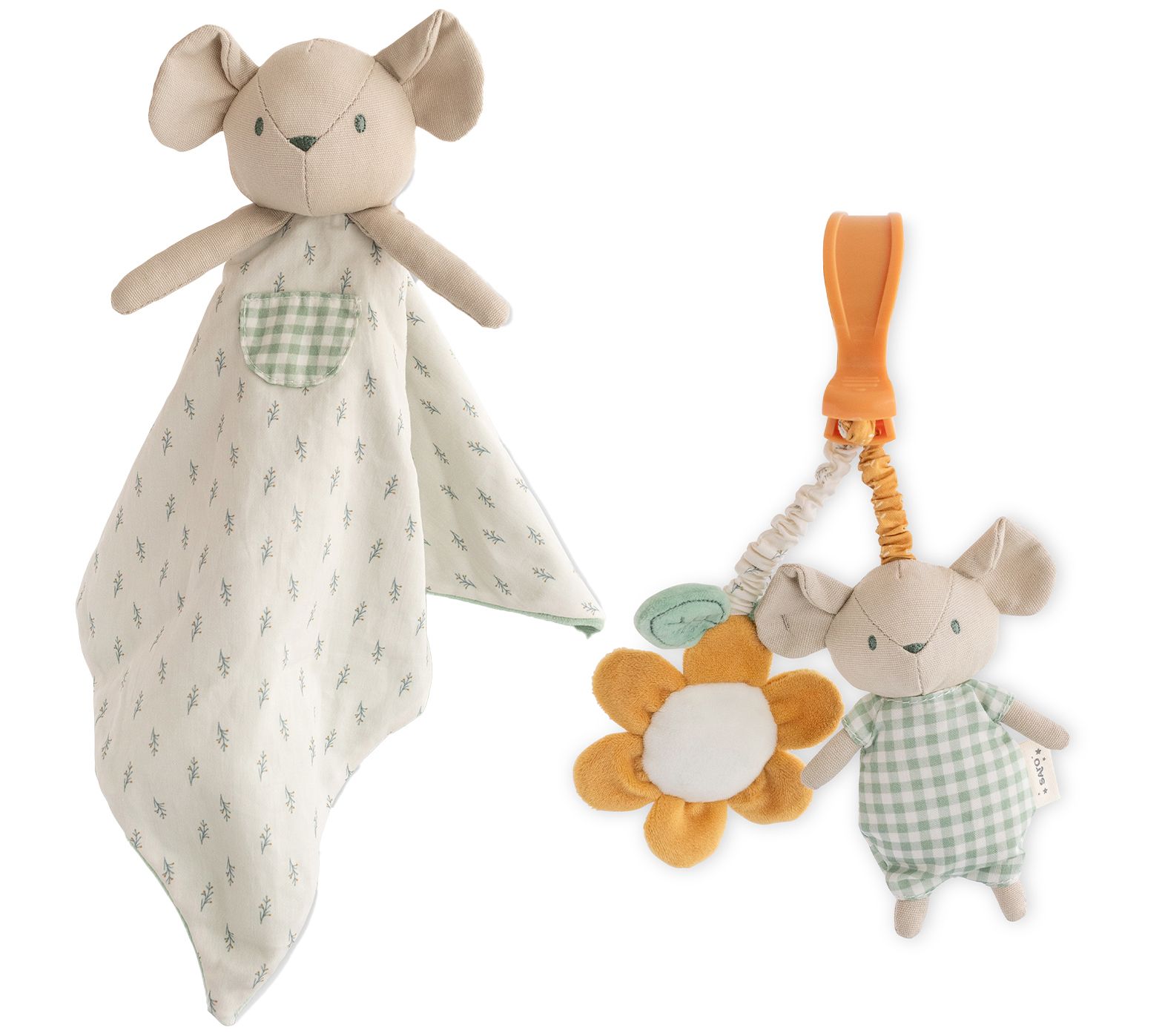 Saro Spring Cottage Doudou & Rattle Set