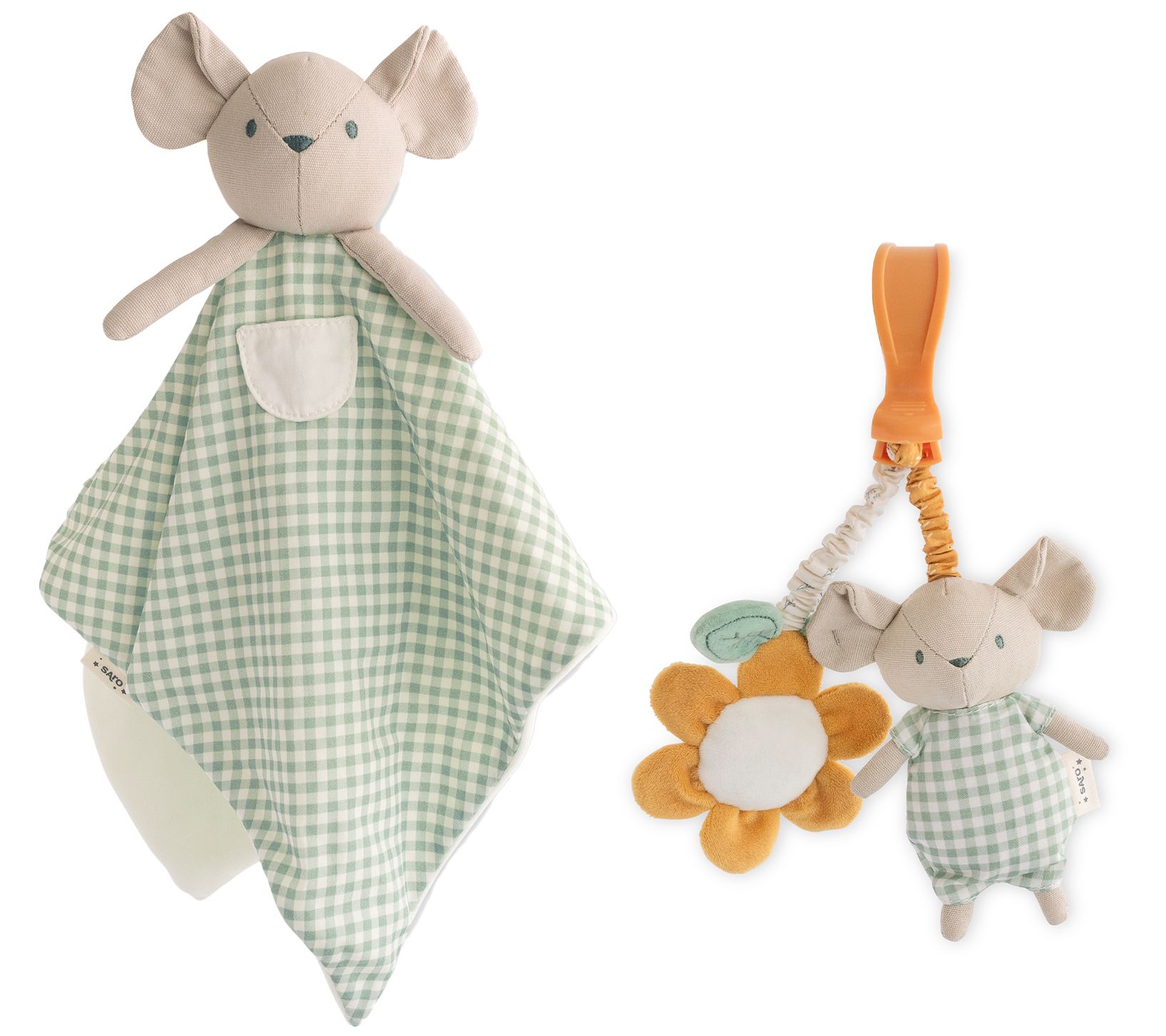 Saro Spring Cottage Doudou & Rattle Set