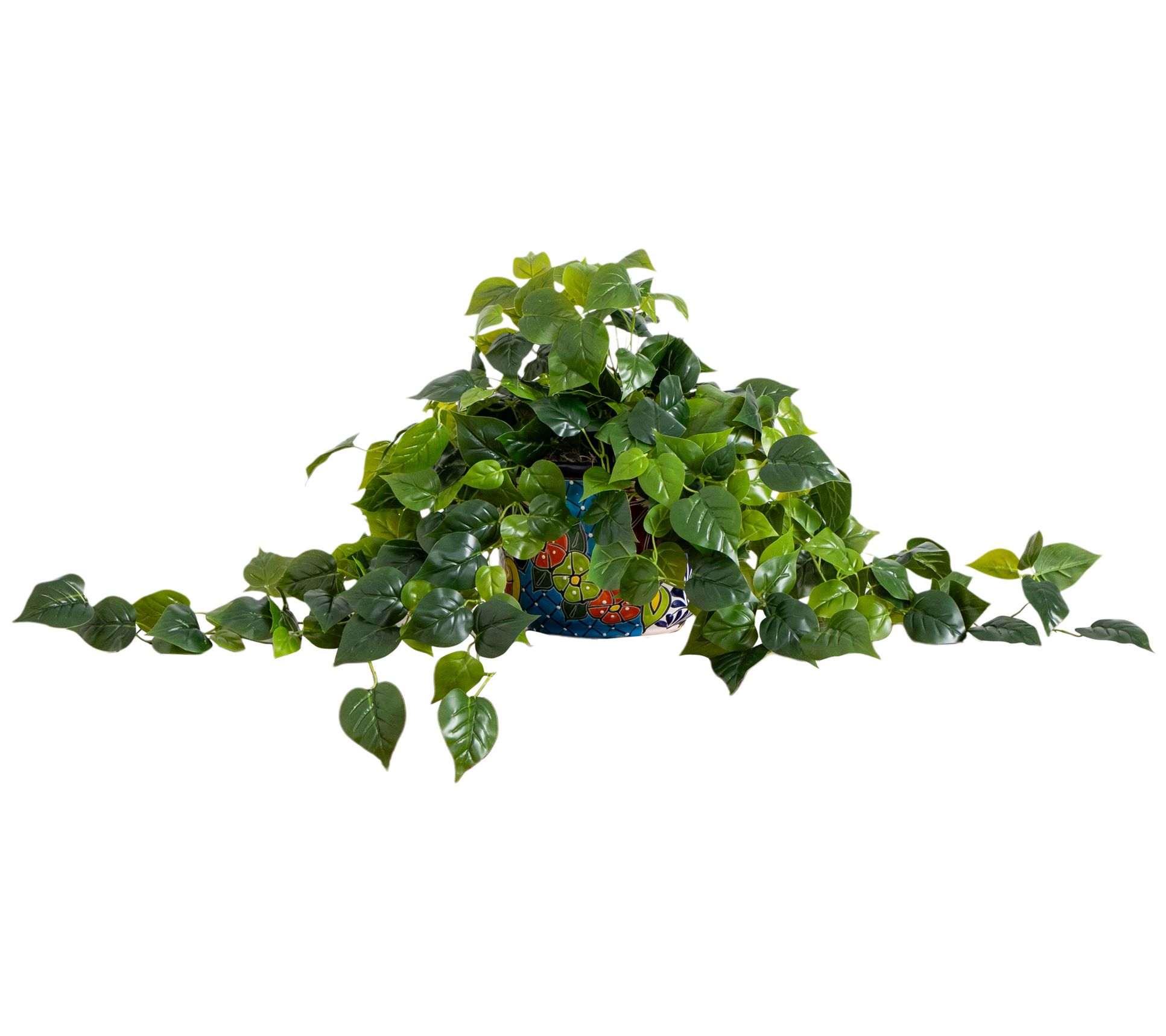 Nearly Natural 42" UV Resistant Philodendron inTalavera Pot