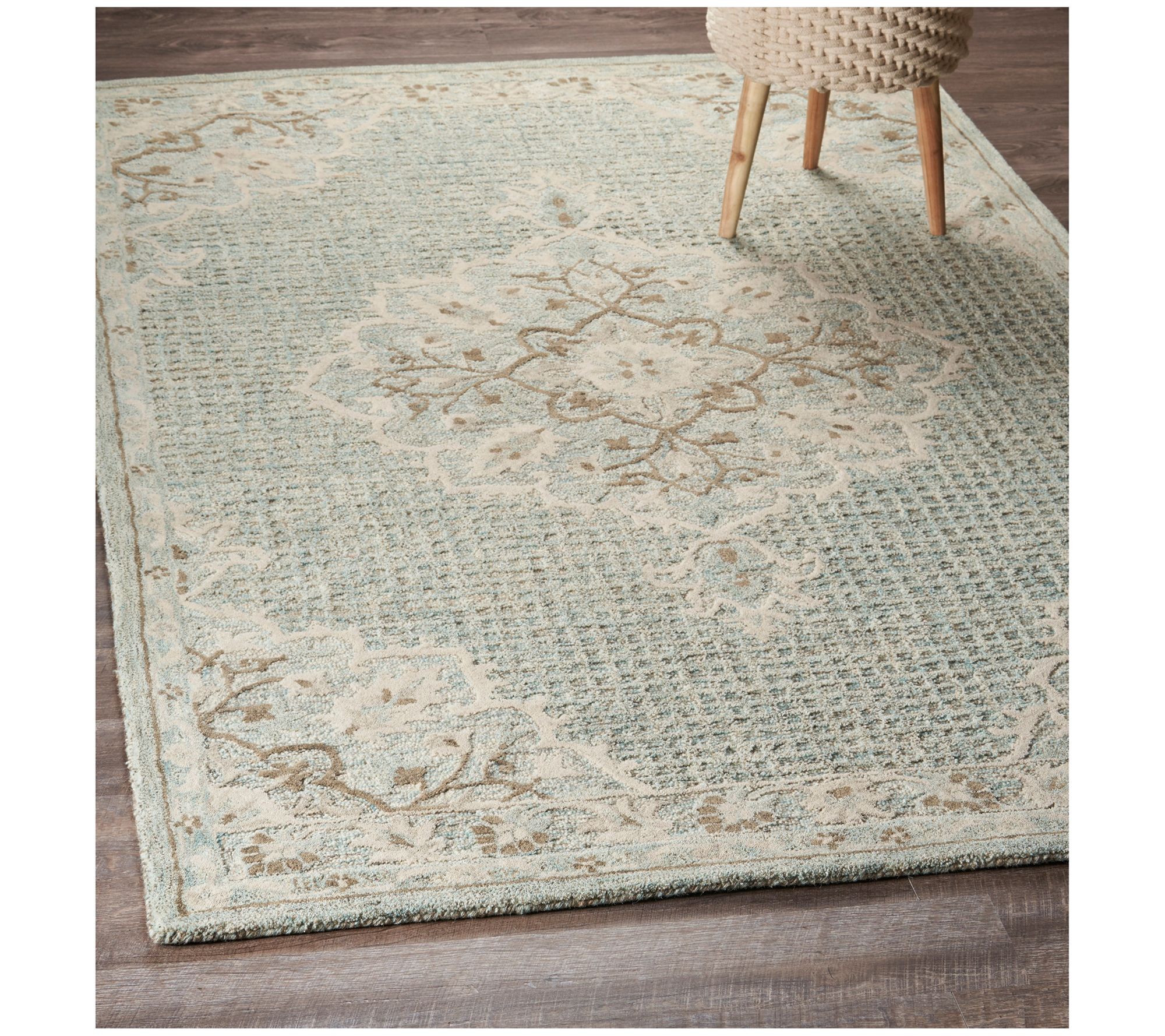 Ox Bay Classic Medallion Hand-Tufted Wool Indoor Rug 7'9"x9'9"