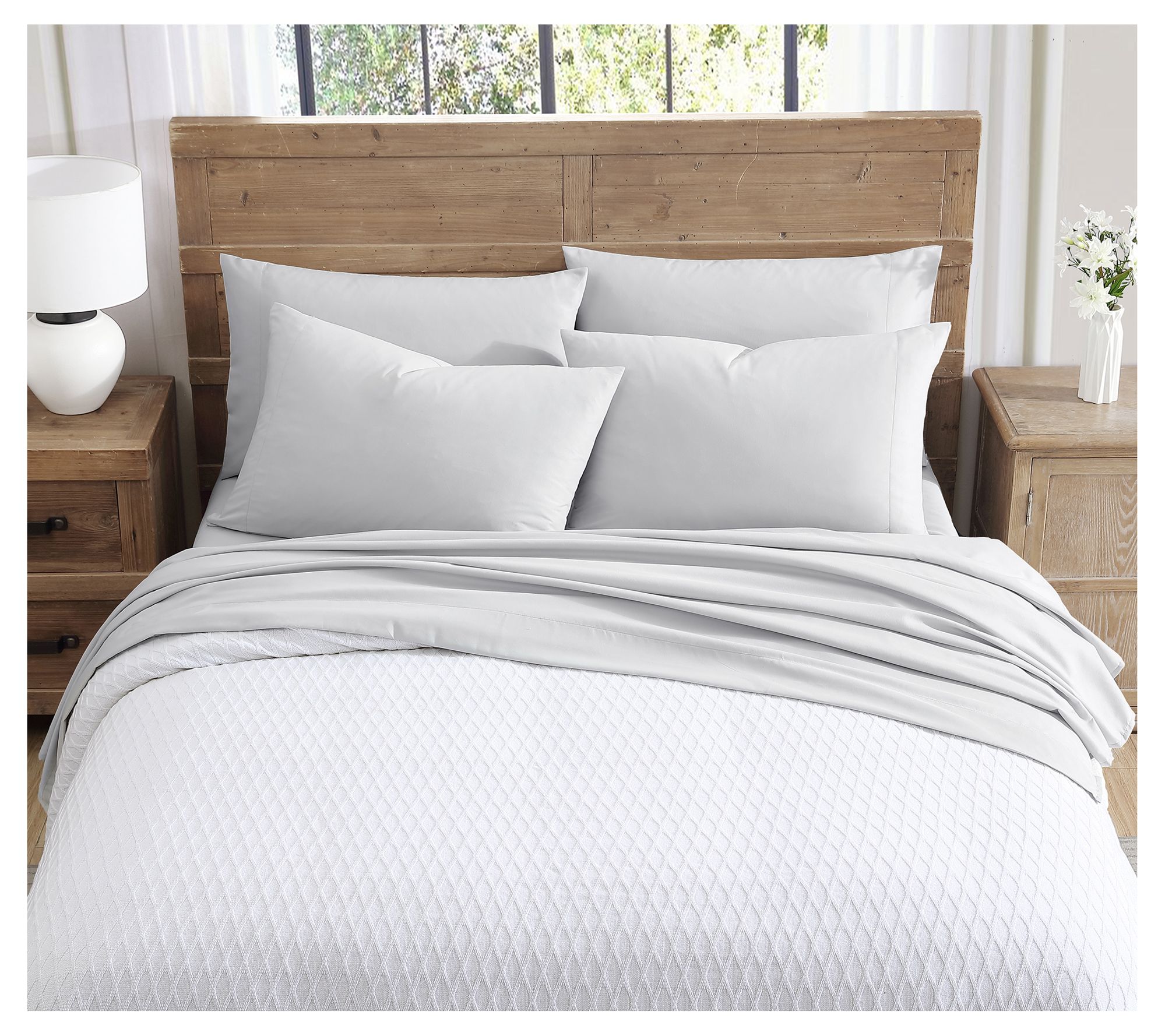 Tahari Home Solid Microfiber 6pc Sheet Set, King