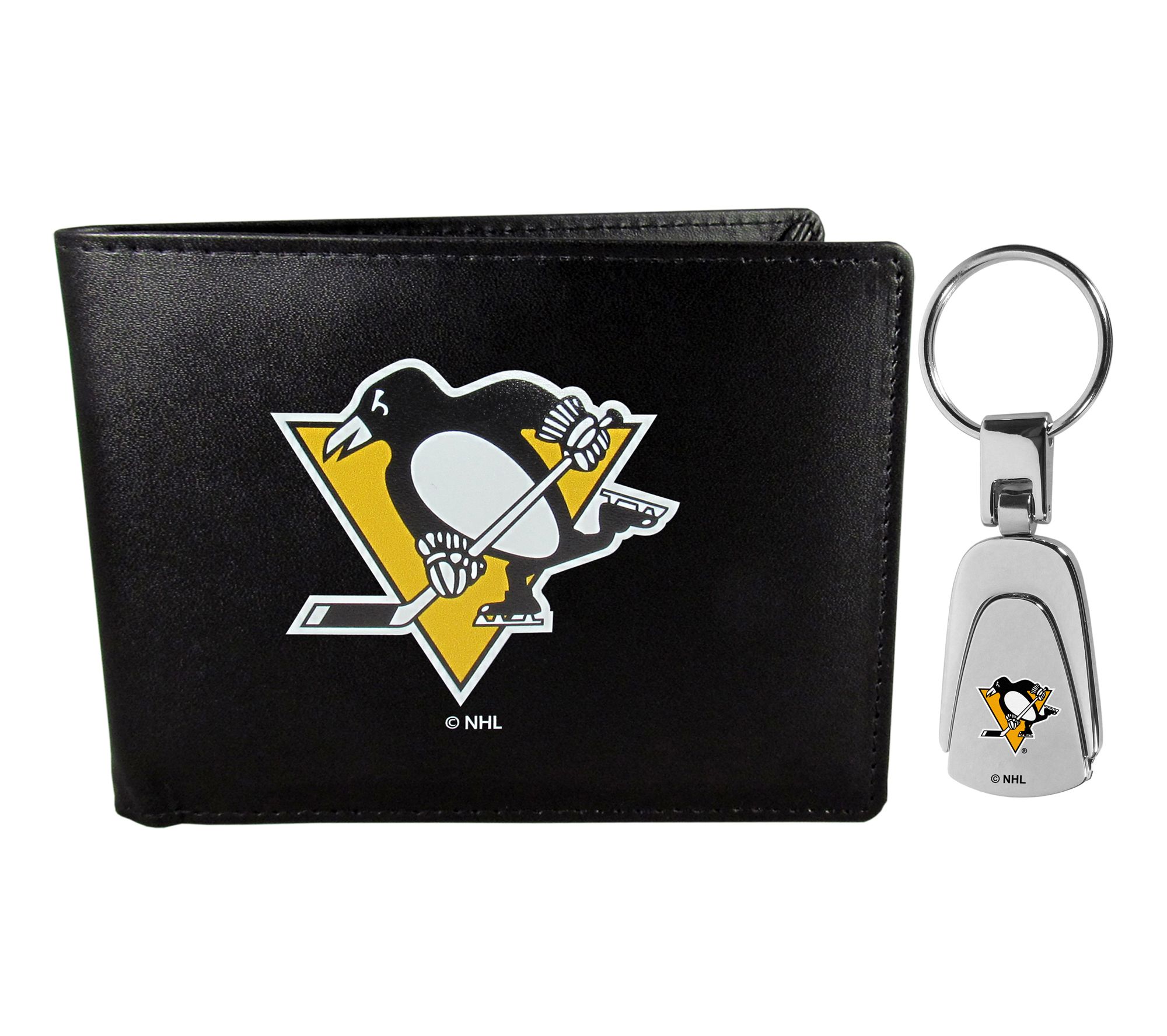 Siskiyou Sports NHL Bi-fold Wallet & Steel KeyChain