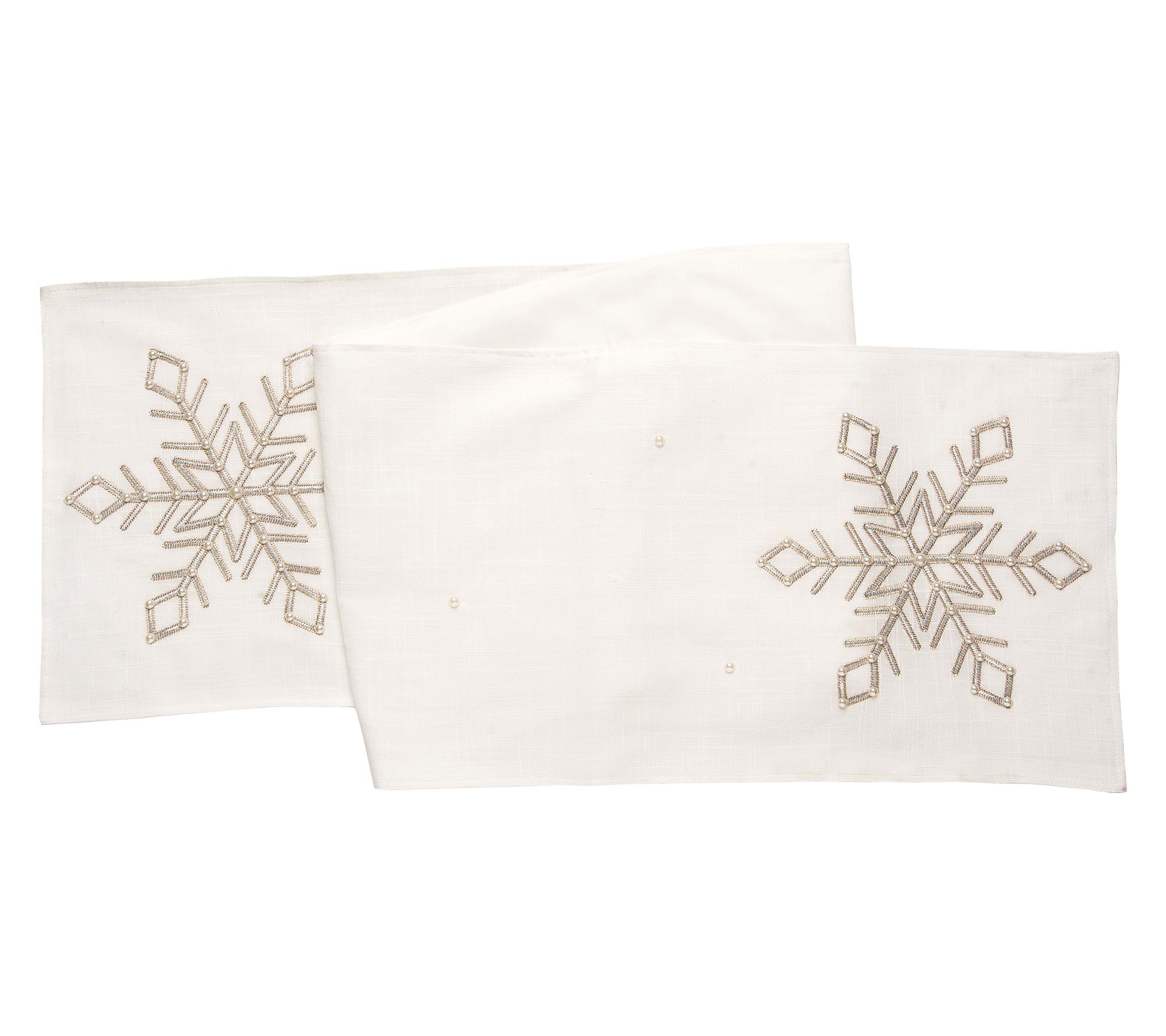 Champagne Snowflake Runner by Valerie
