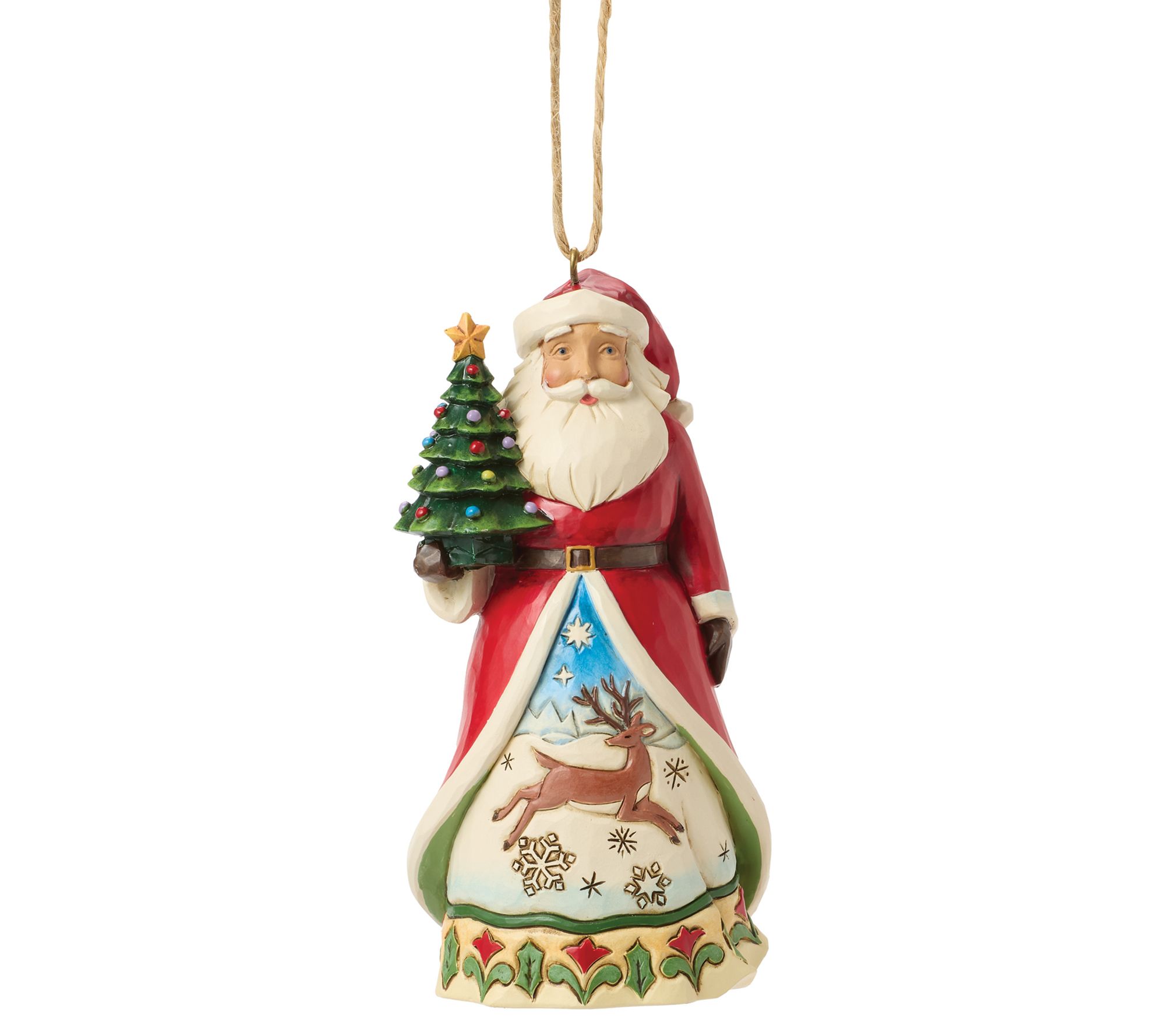 Jim Shore Heartwood Creek Santa Vintage Christmas Orn 4.65in H