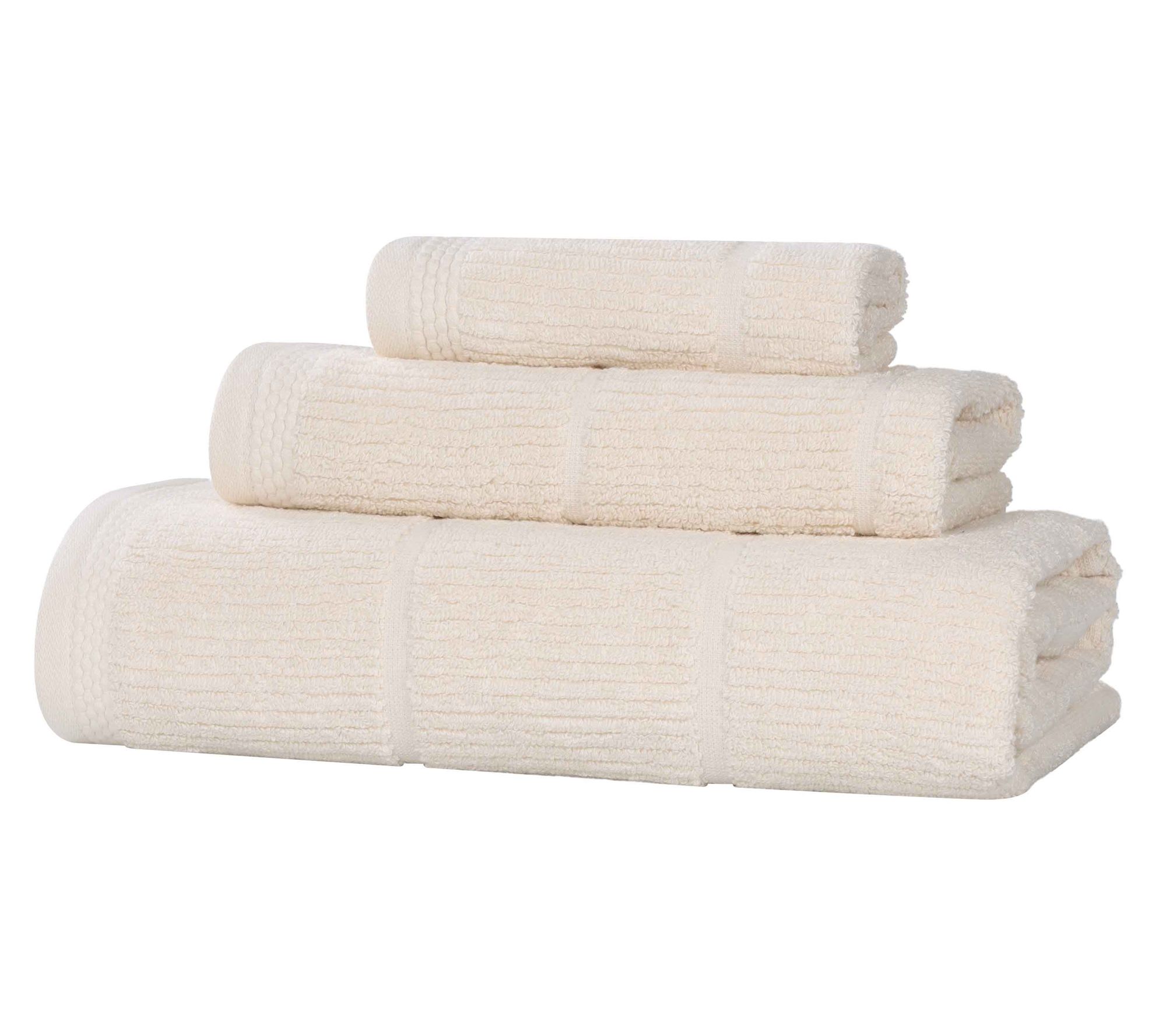 Superior Milo Cotton Blend Solid 3-Piece TowelSet