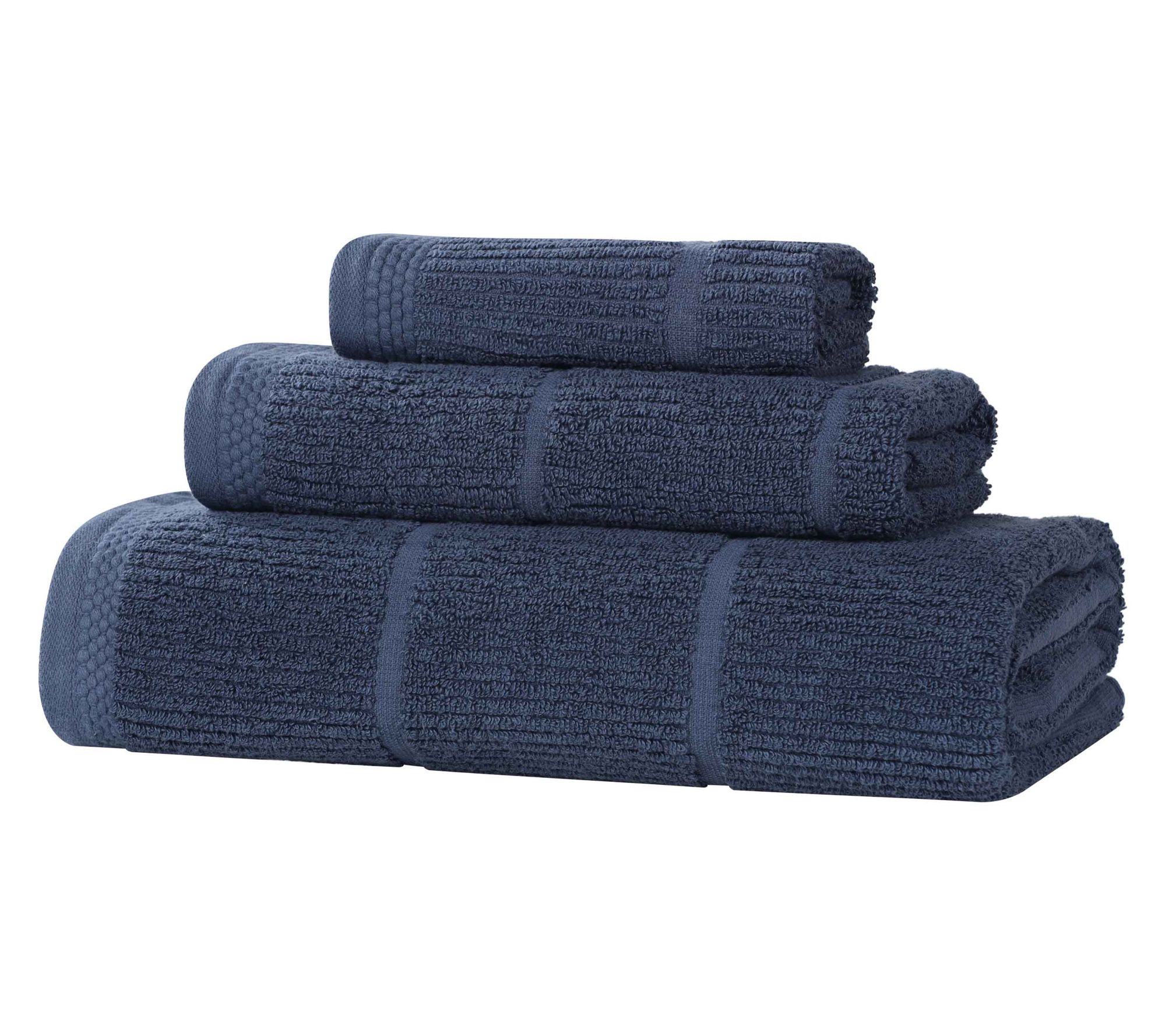 Superior Milo Cotton Blend Solid 3-Piece TowelSet