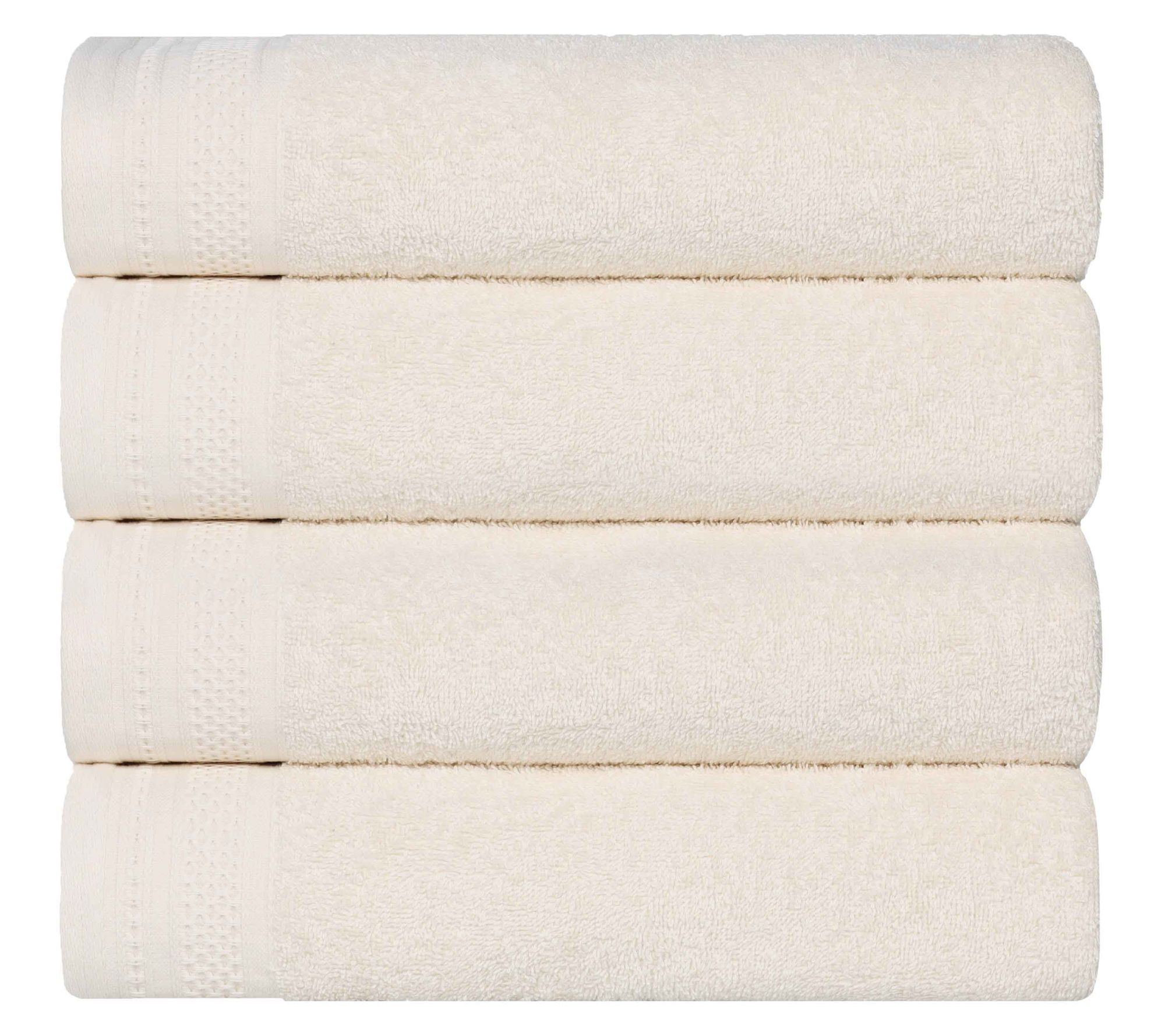 Superior Honeycomb Waffle Border Cotton Bath Towel Set