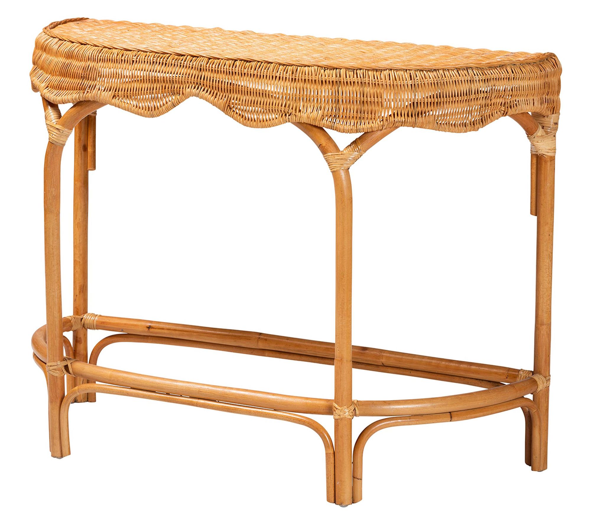 bali & pari Wakana Natural Rattan Console Table