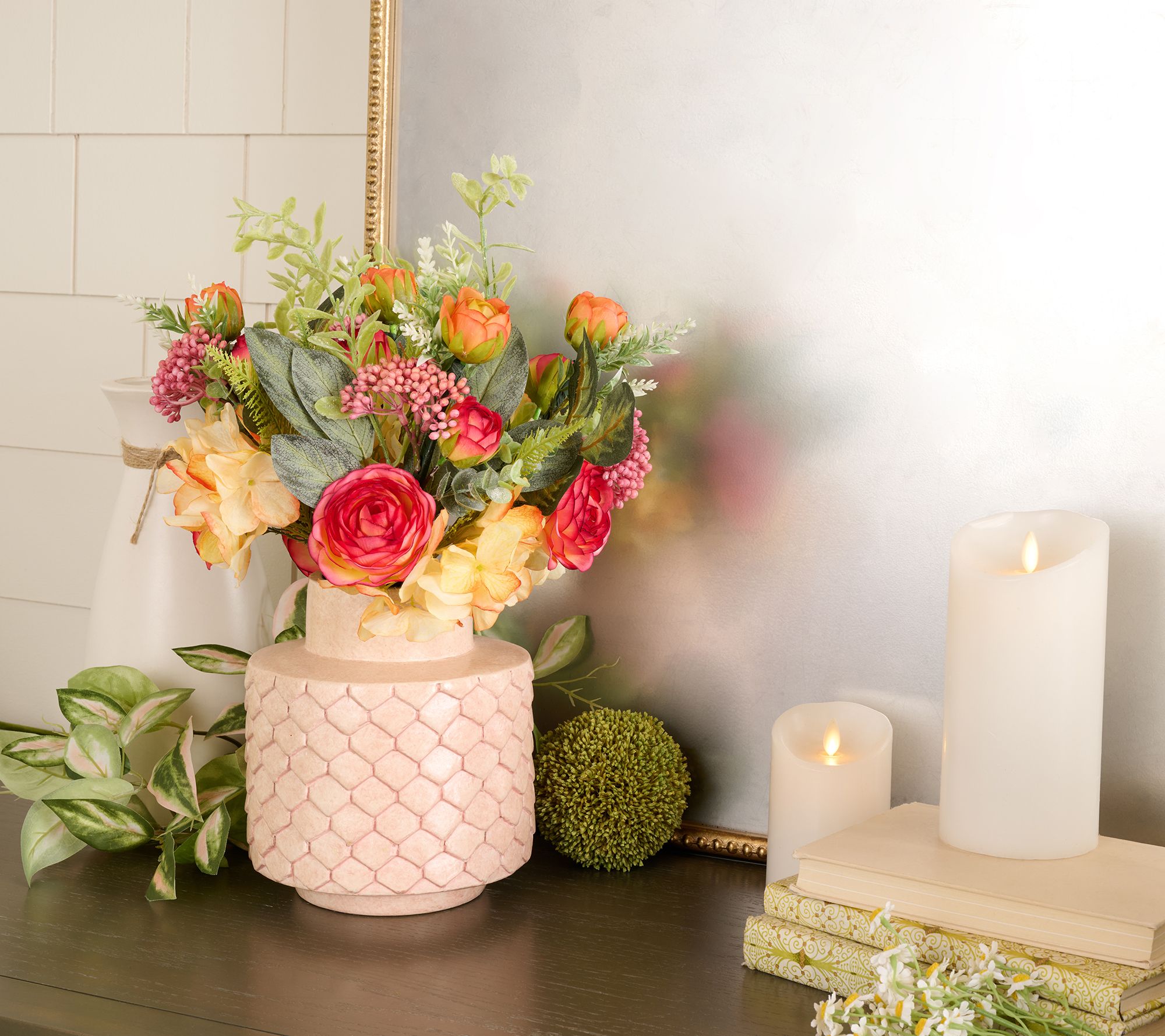 Set of 4 Rose, Ranunculus,& Hydrangea Picks by Valerie