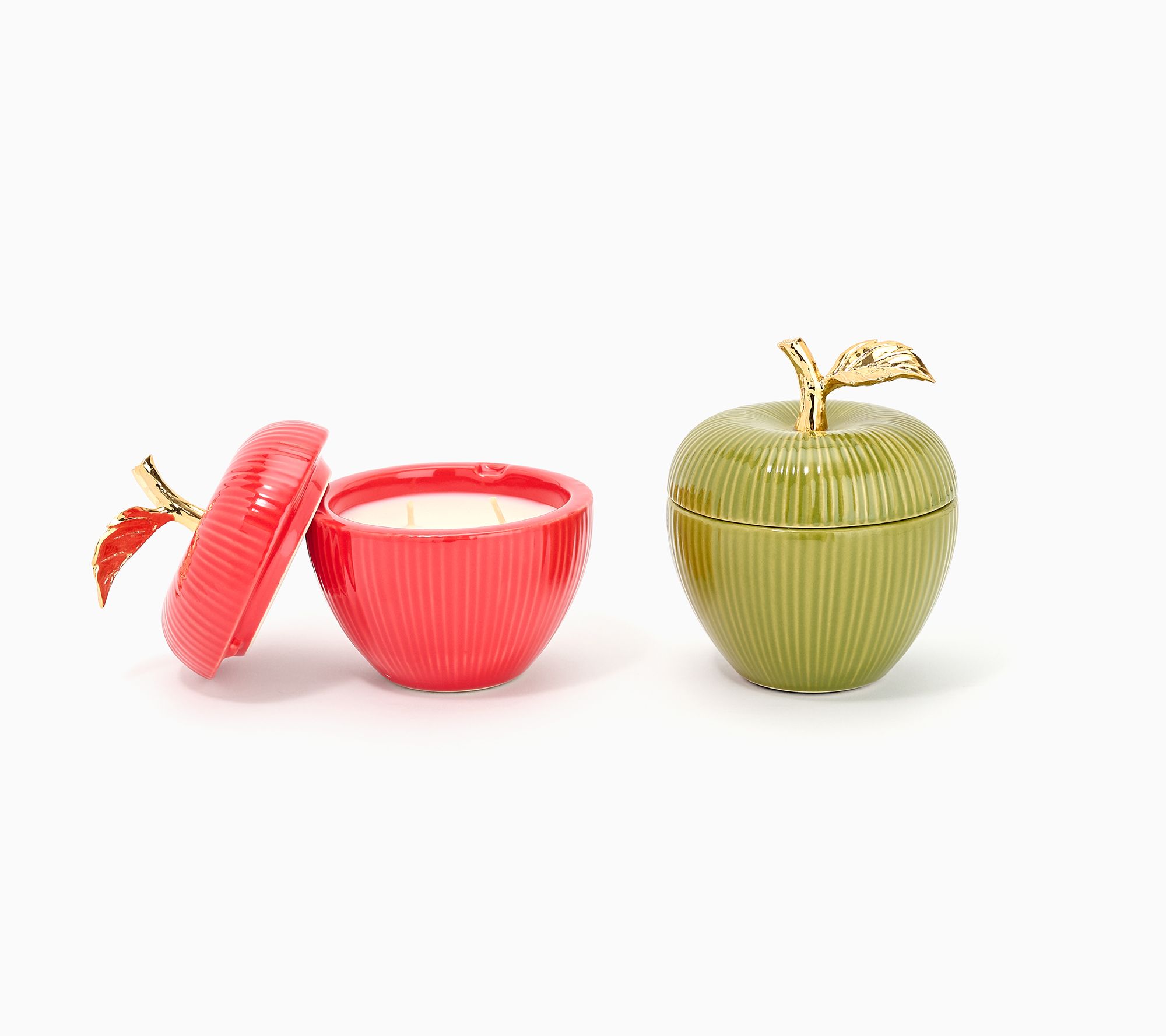 HomeWorx by Slatkin + Co. S/2 4oz Autumn Apple Filled Candles