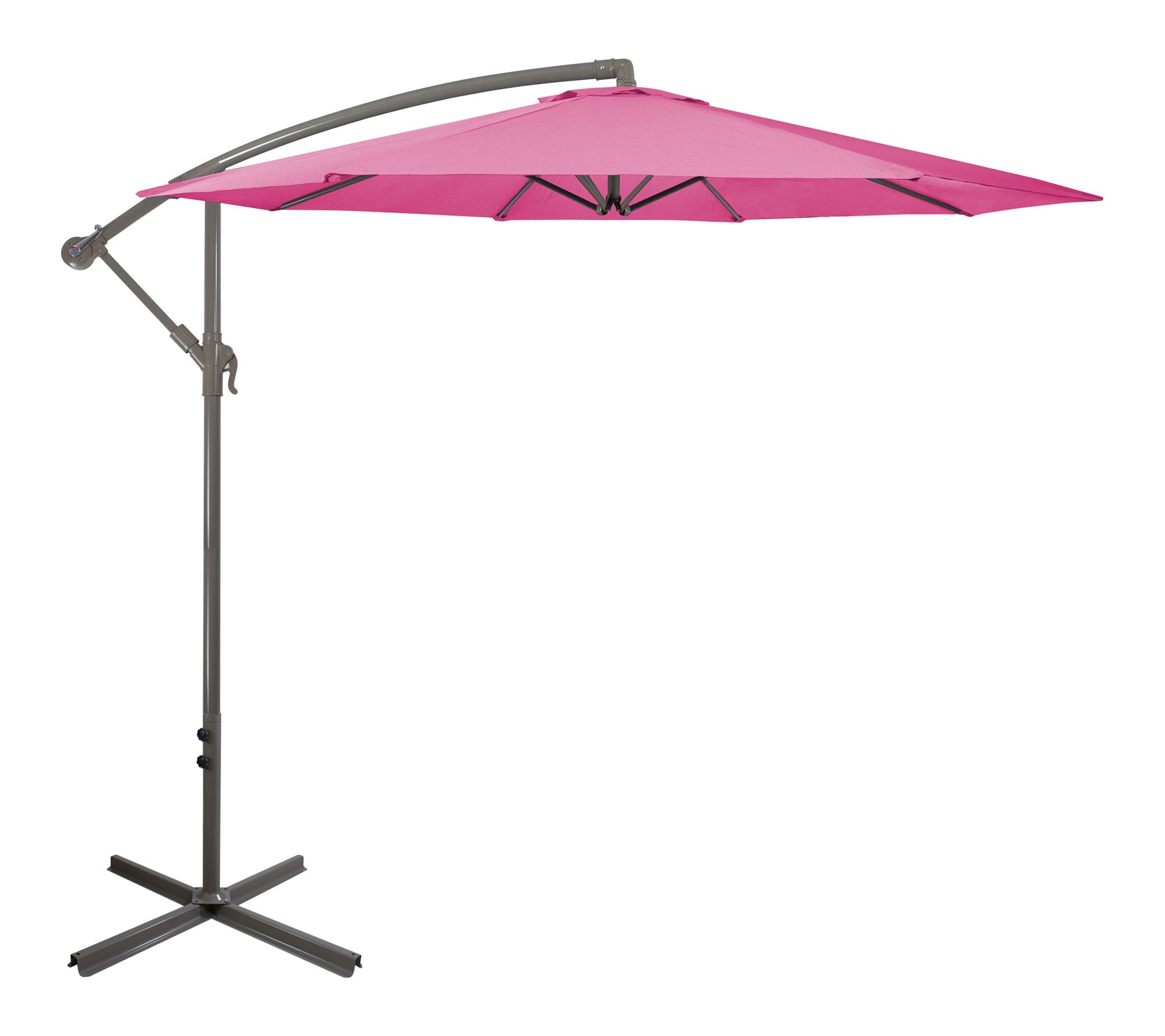 Northlight 10ft Offset Patio Umbrella w/ Hand C rank